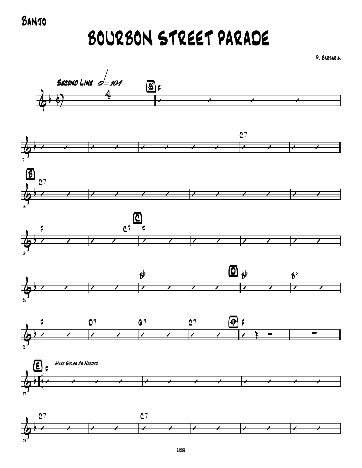 Bourbon Street Parade — sheet music preview