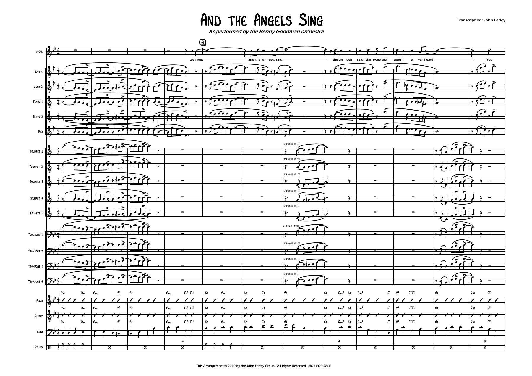 And The Angels Sing — sheet music preview