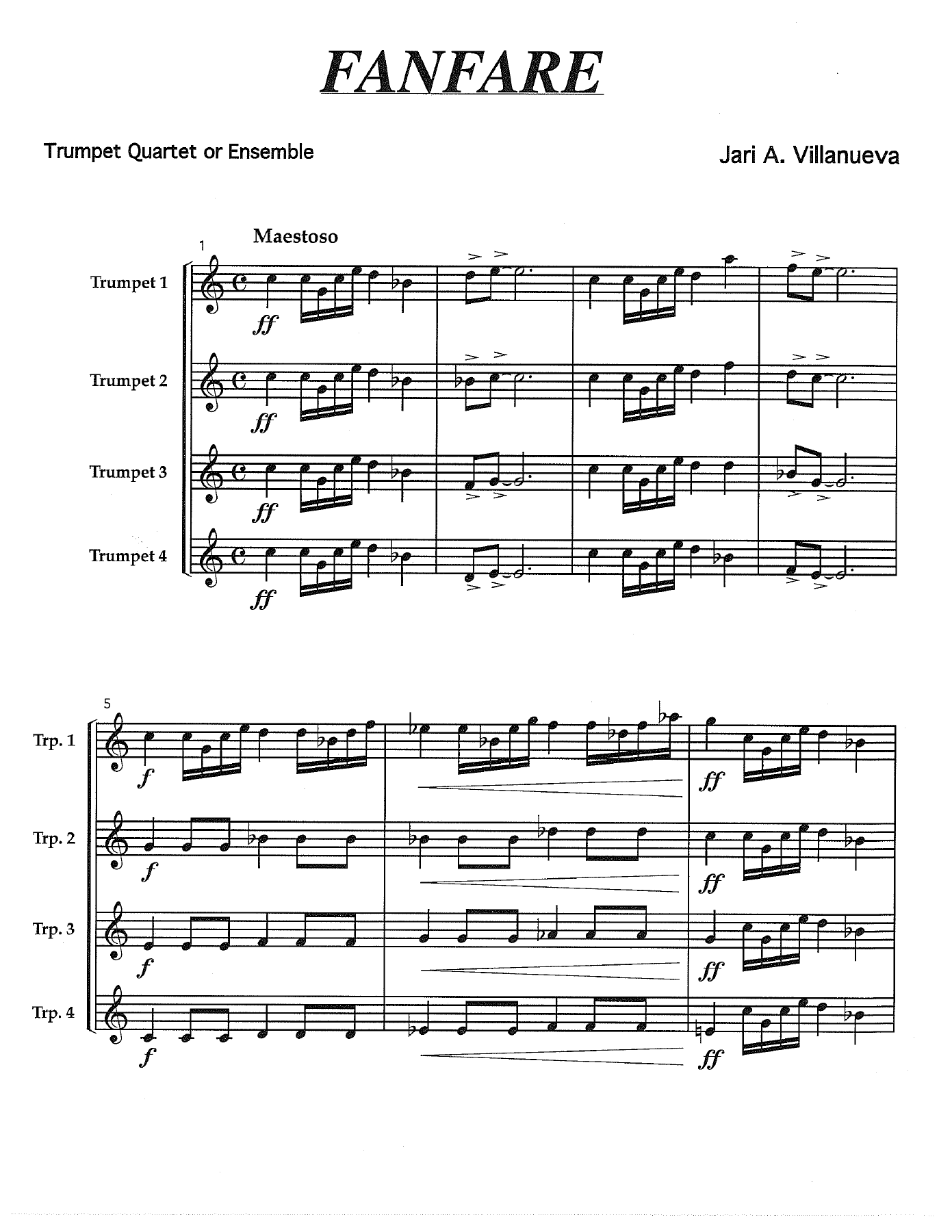 01.-Fanfare-4-Trumpets — sheet music preview