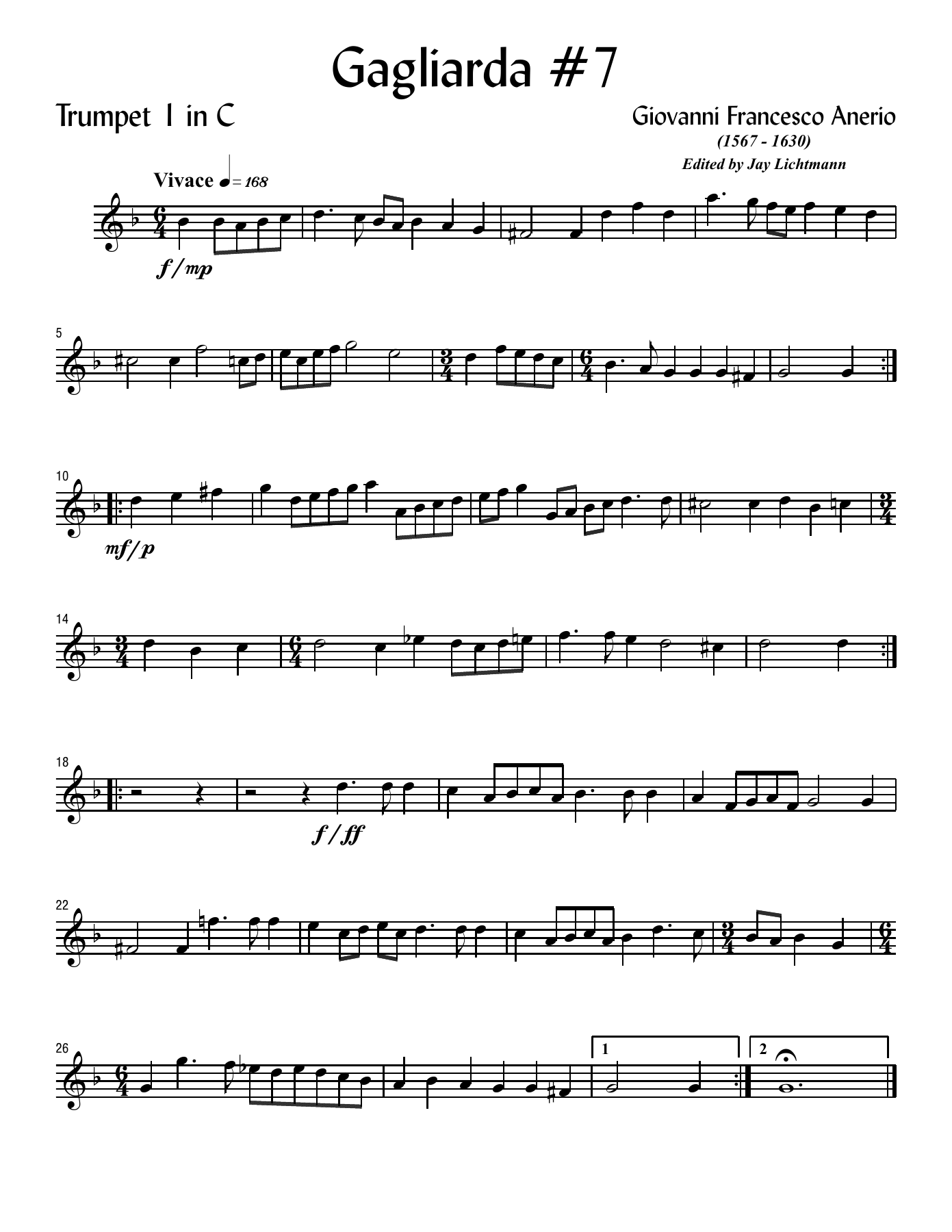 Gagliarda #7 — sheet music preview