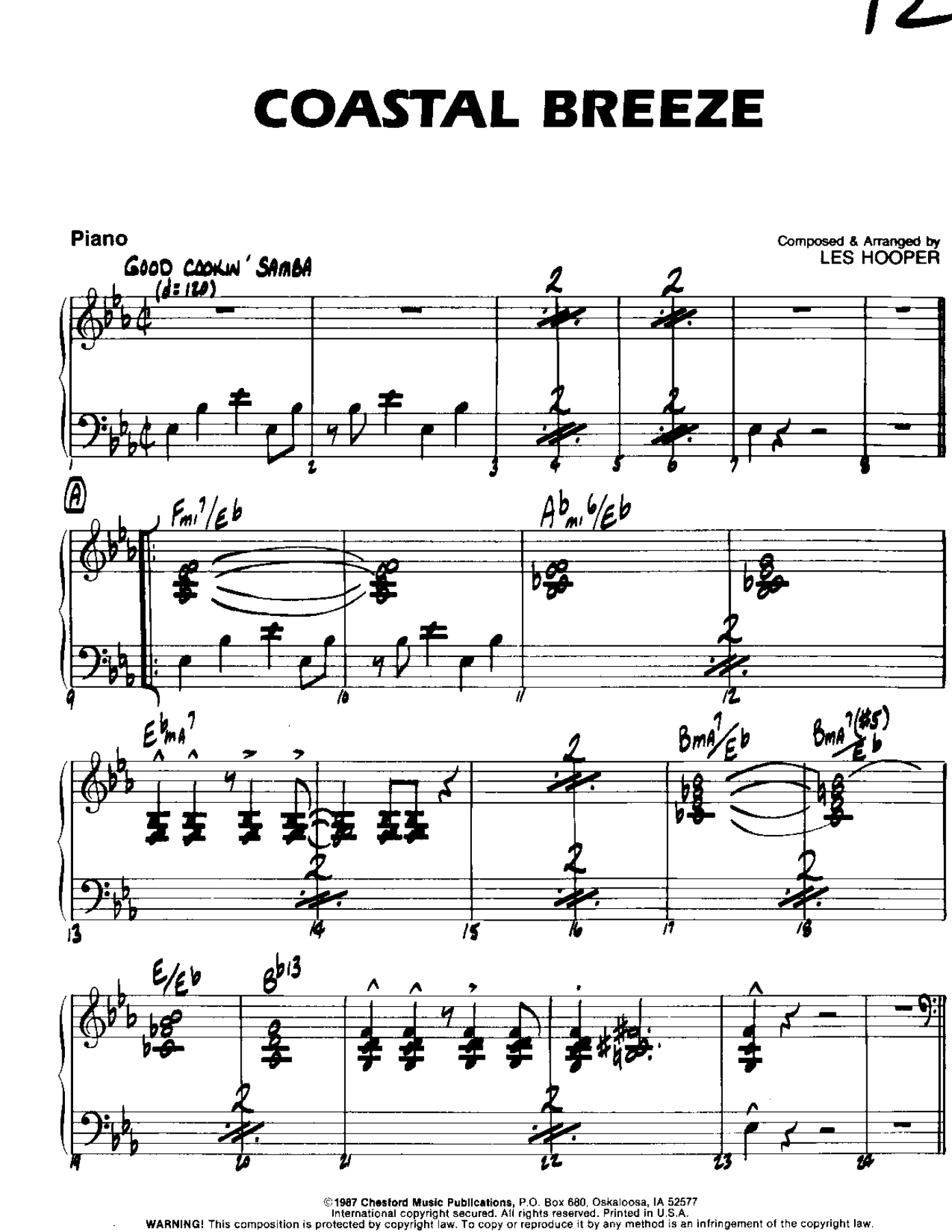 Coastal Breeze — sheet music preview