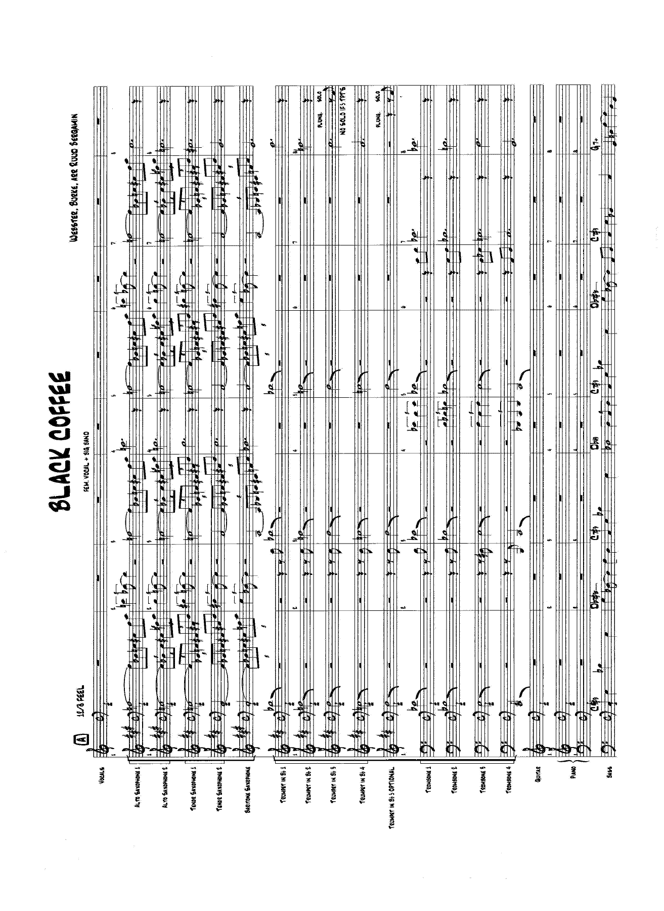 Black Coffee(R.Bergamin) — sheet music preview