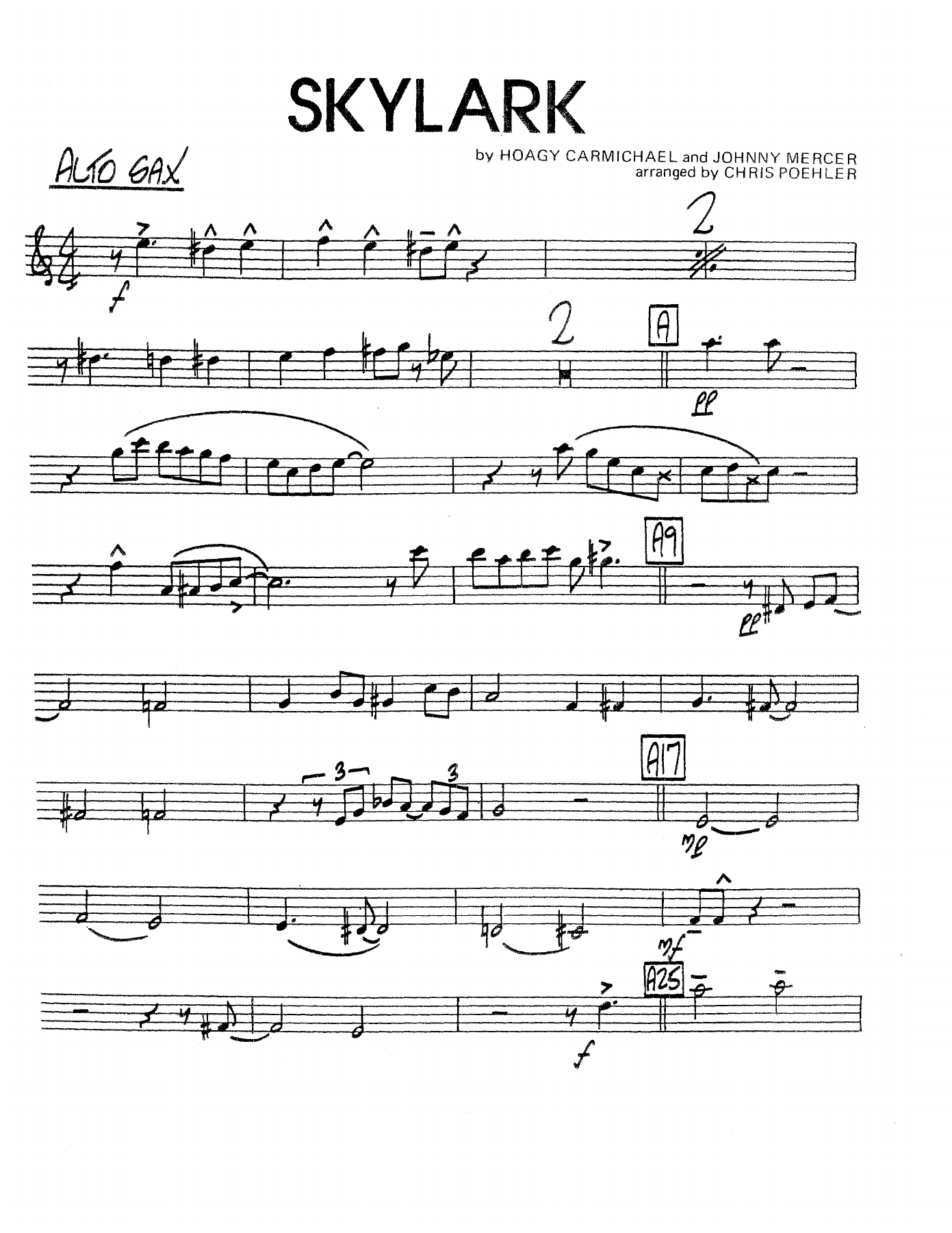 Skylark (C.Poehler)-3214 — sheet music preview