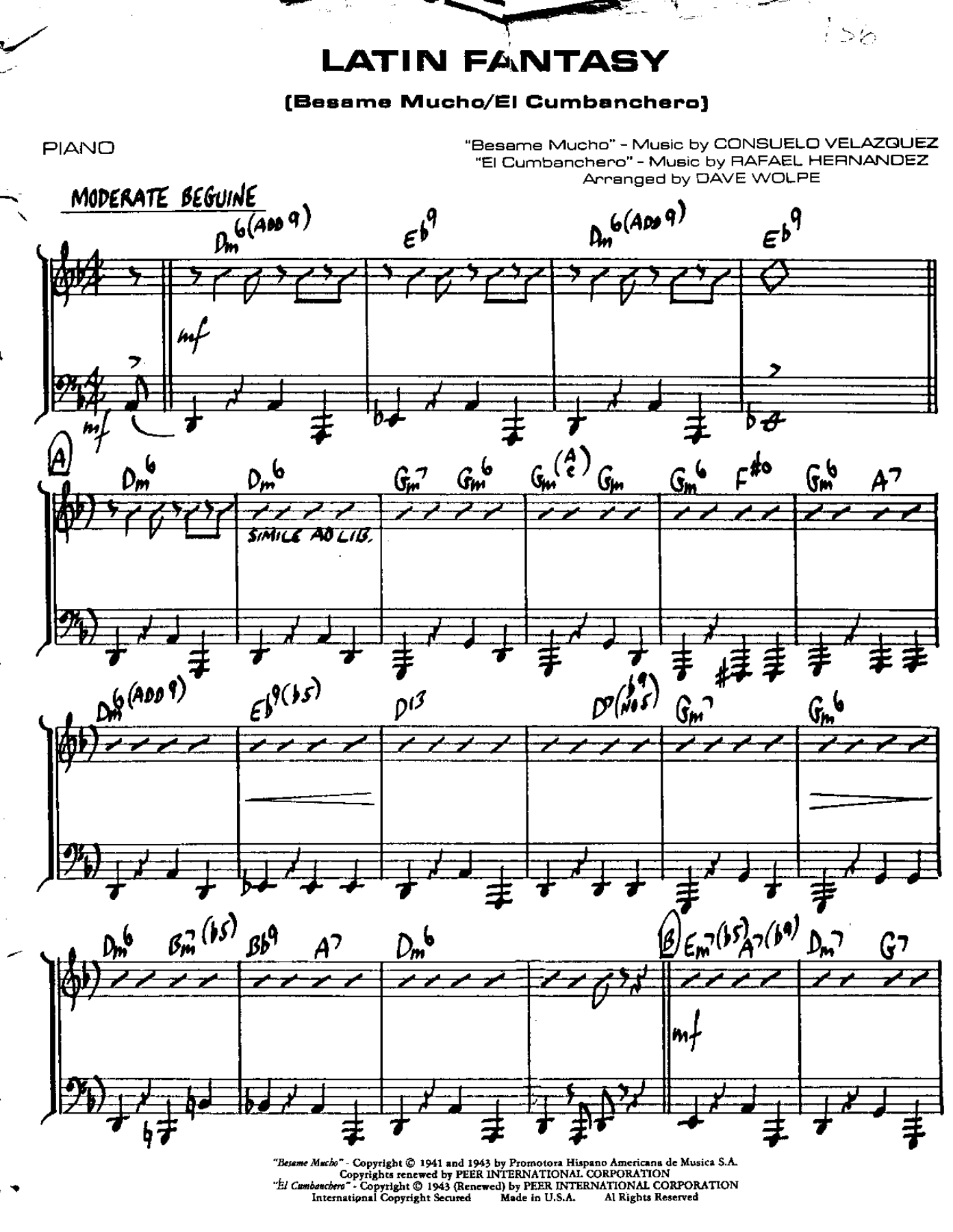 Latin Fantasy — sheet music preview