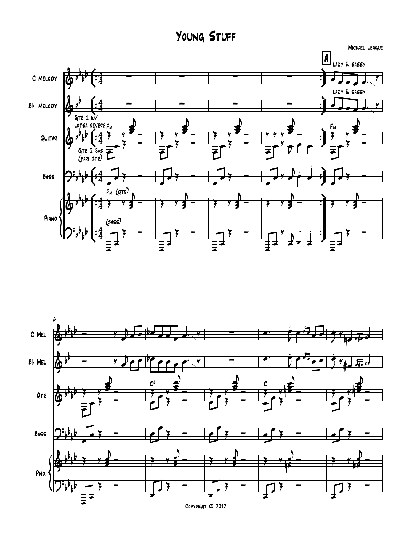 Young Stuff — sheet music preview