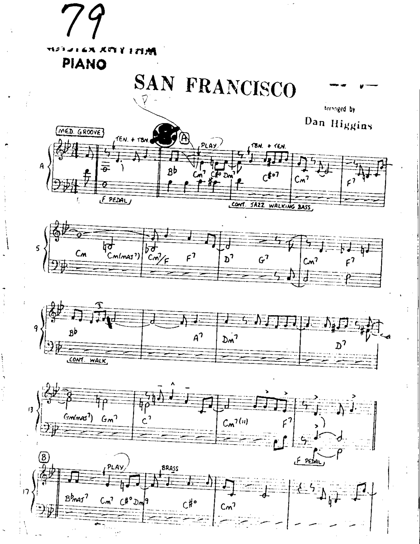 I left my Heart In San Francisco — sheet music preview