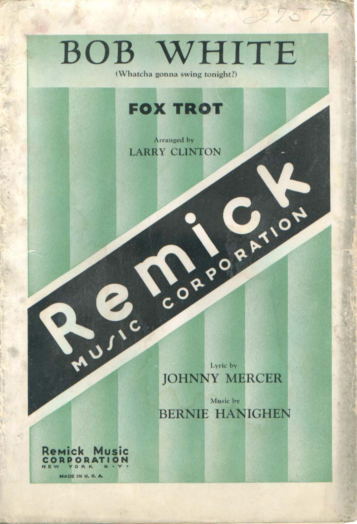 Bob White — sheet music preview