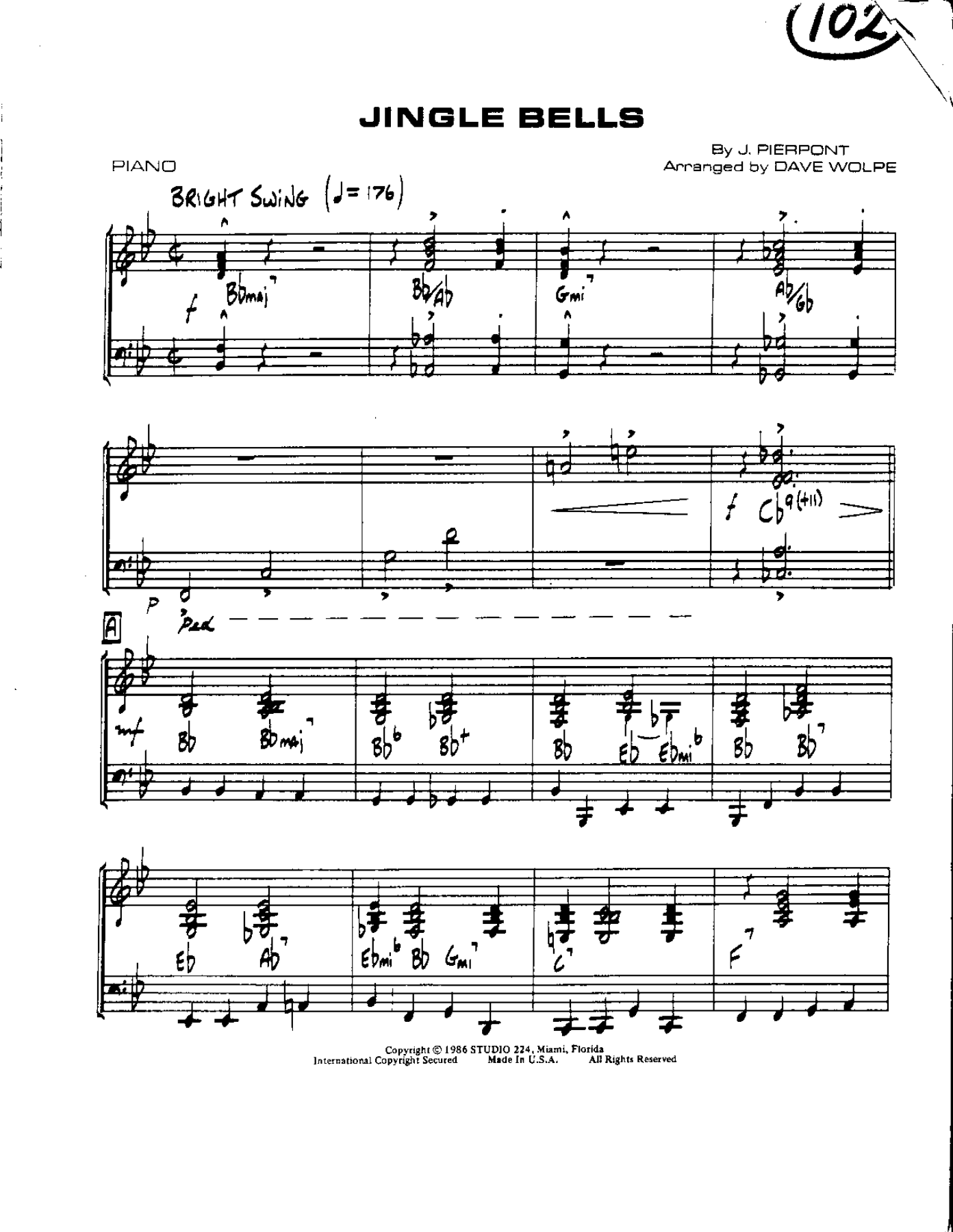 Jingle Bells — sheet music preview