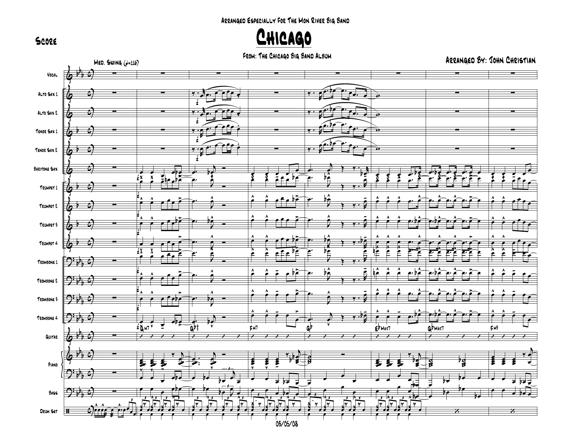 Chicago — sheet music preview