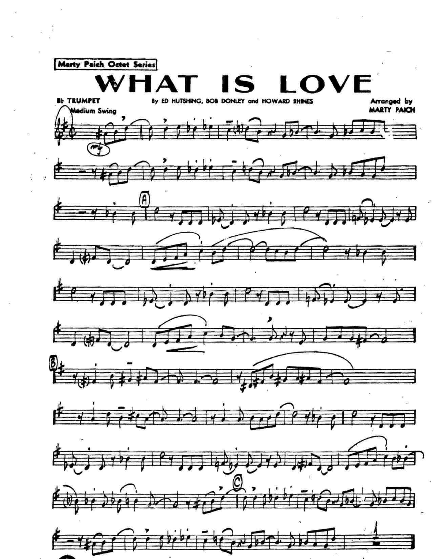 What Is Love — sheet music preview