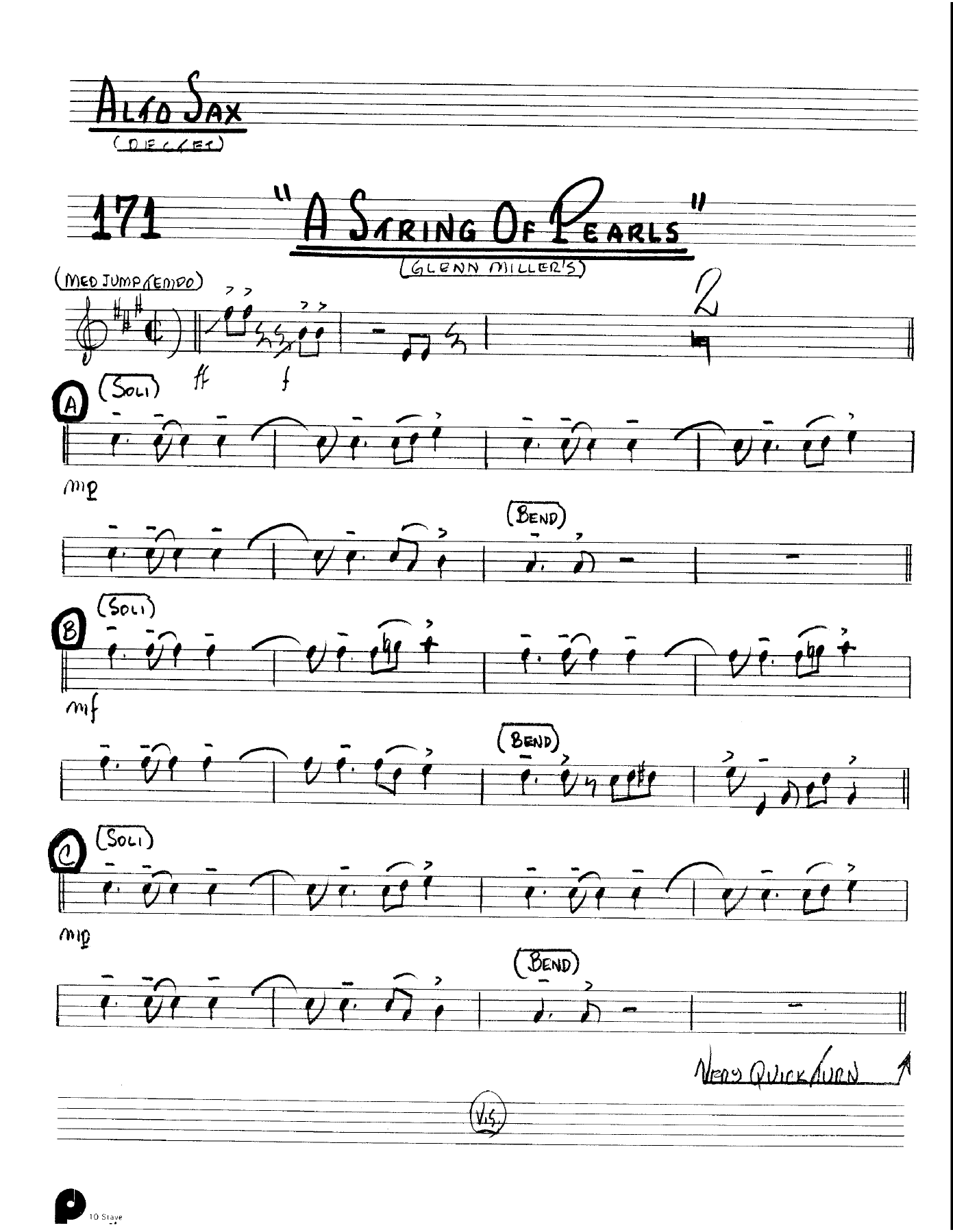 A String Of Pearls — sheet music preview