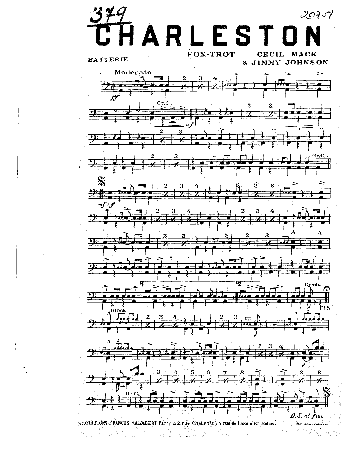 Charleston (C.Mack) combo — sheet music preview