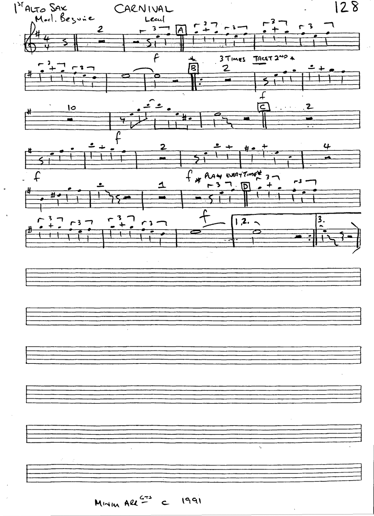Carnival (L.Bonfa) Vocal — sheet music preview