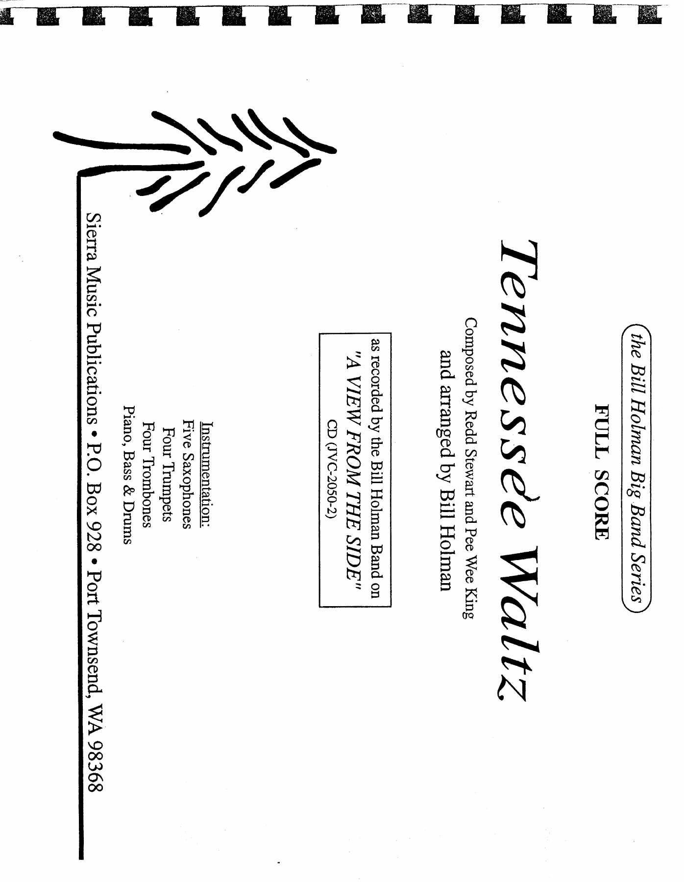 Tennessee Waltz (B.Holman) MP3 — sheet music preview