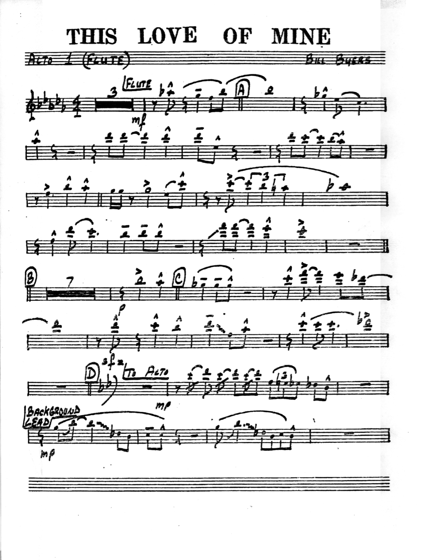 This Love Of Mine (B.Byers) C.Basie — sheet music preview