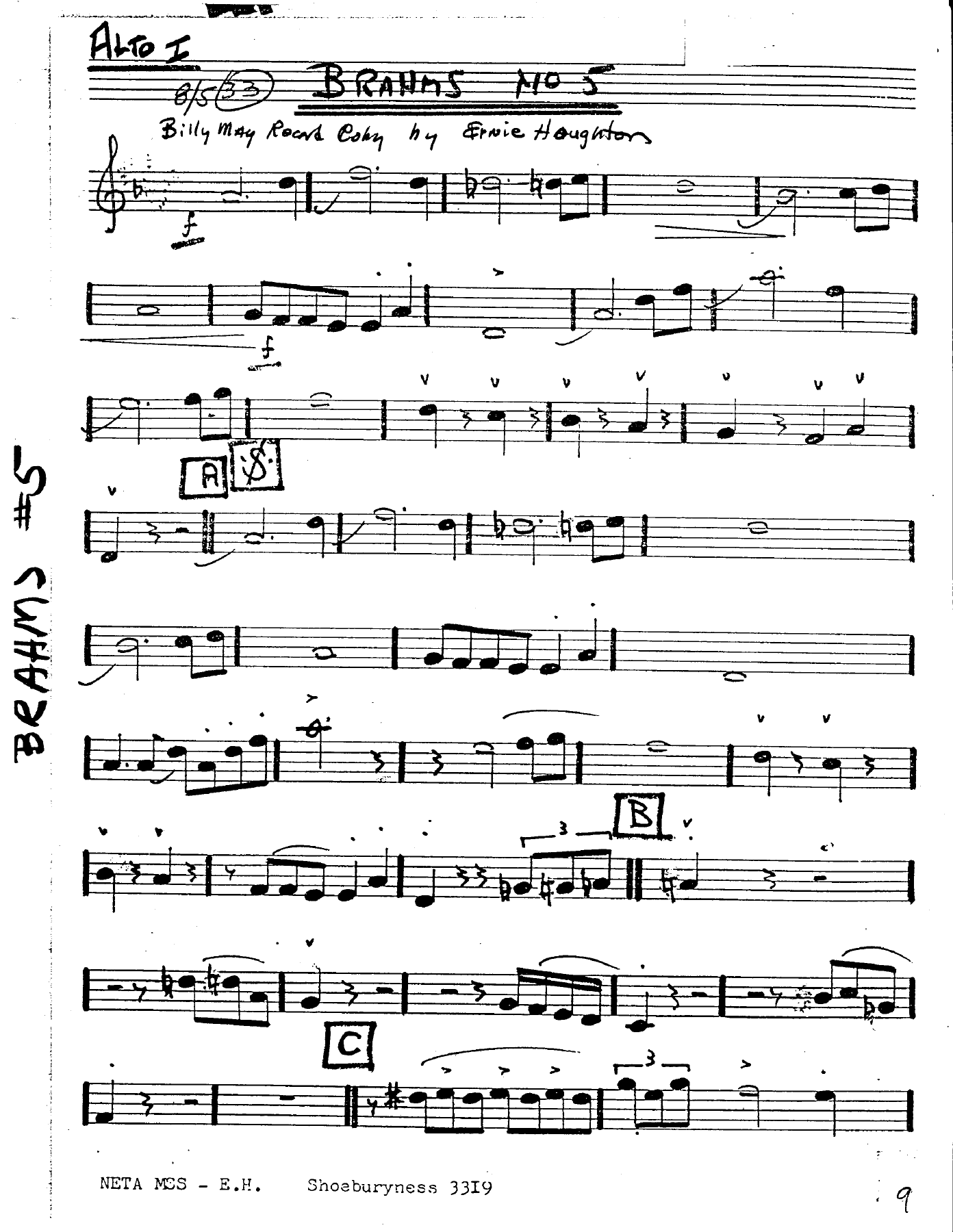 Brahm's No 5 Dance — sheet music preview