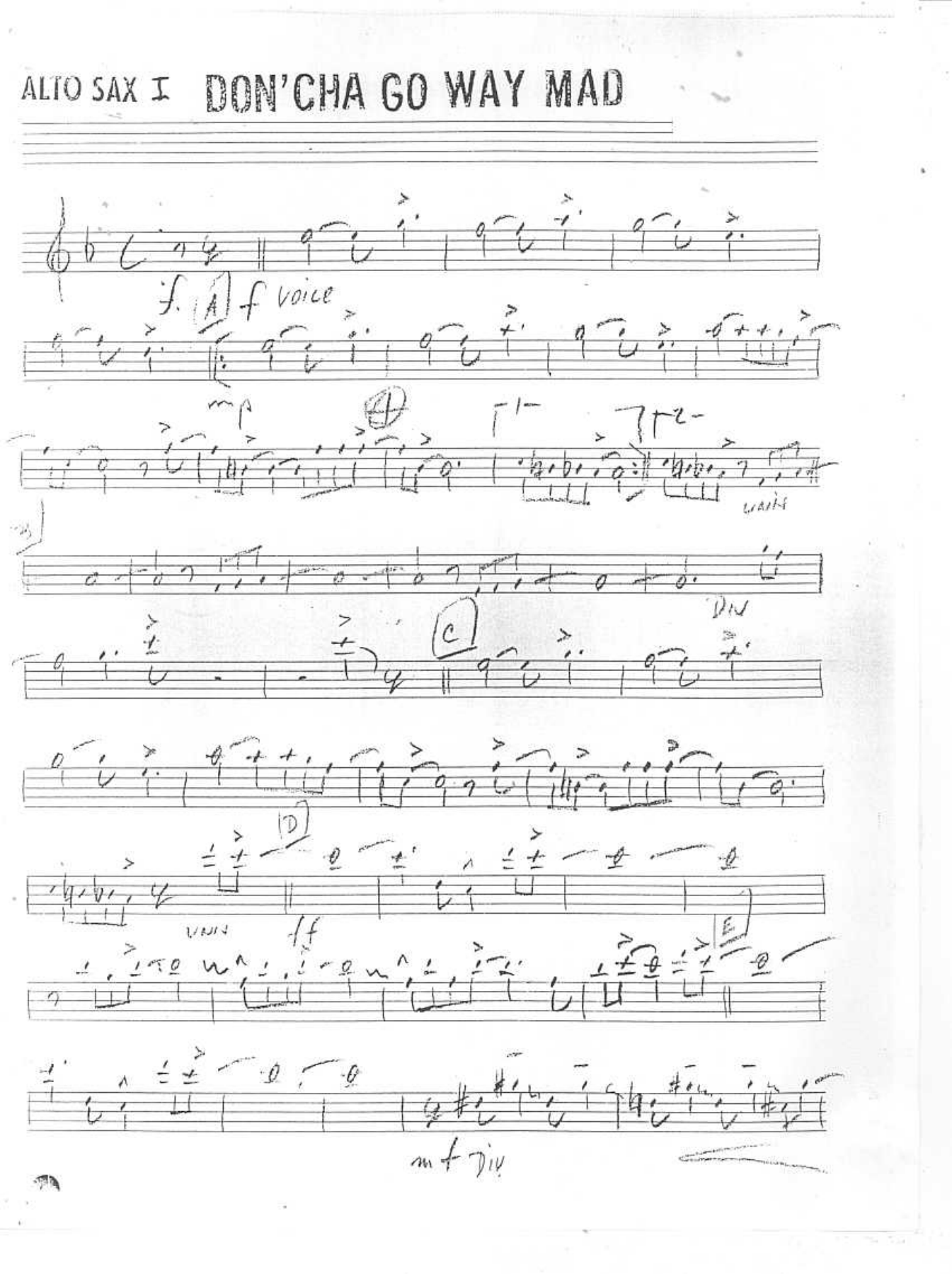 Don'cha Go Away Mad (B.May) F.Sinatra — sheet music preview