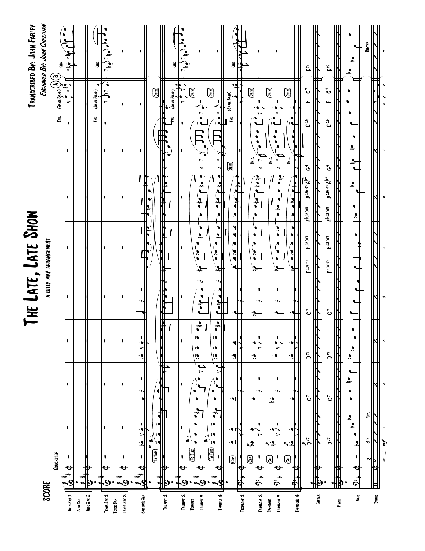 The Late, Late Show (J.Farley-Billy May) J.Christian MP3 — sheet music preview