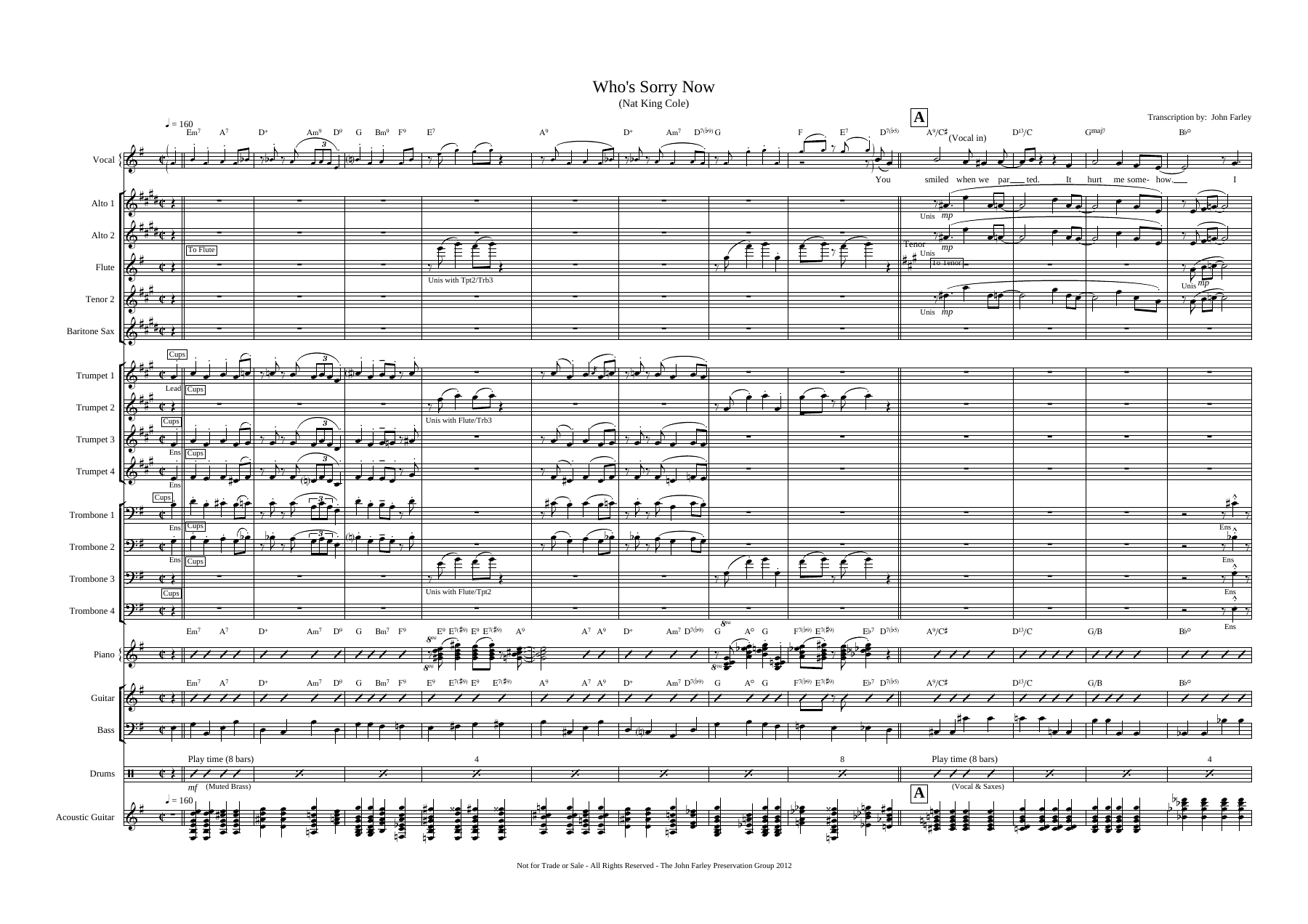 Who's Sorry Now (B.May) J.Farley — sheet music preview
