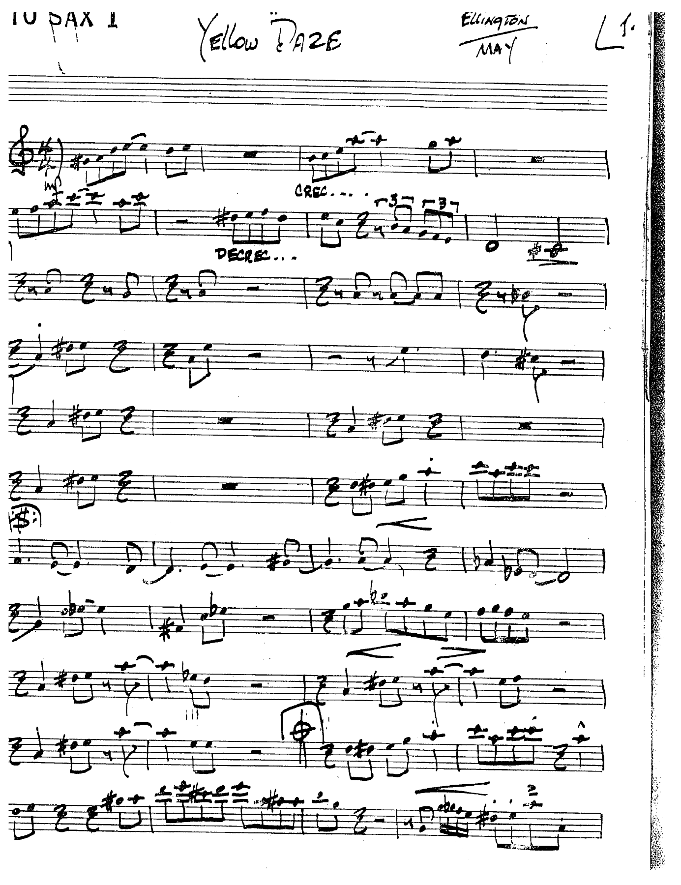 Yellow Days (B.May) F.Sinatra — sheet music preview