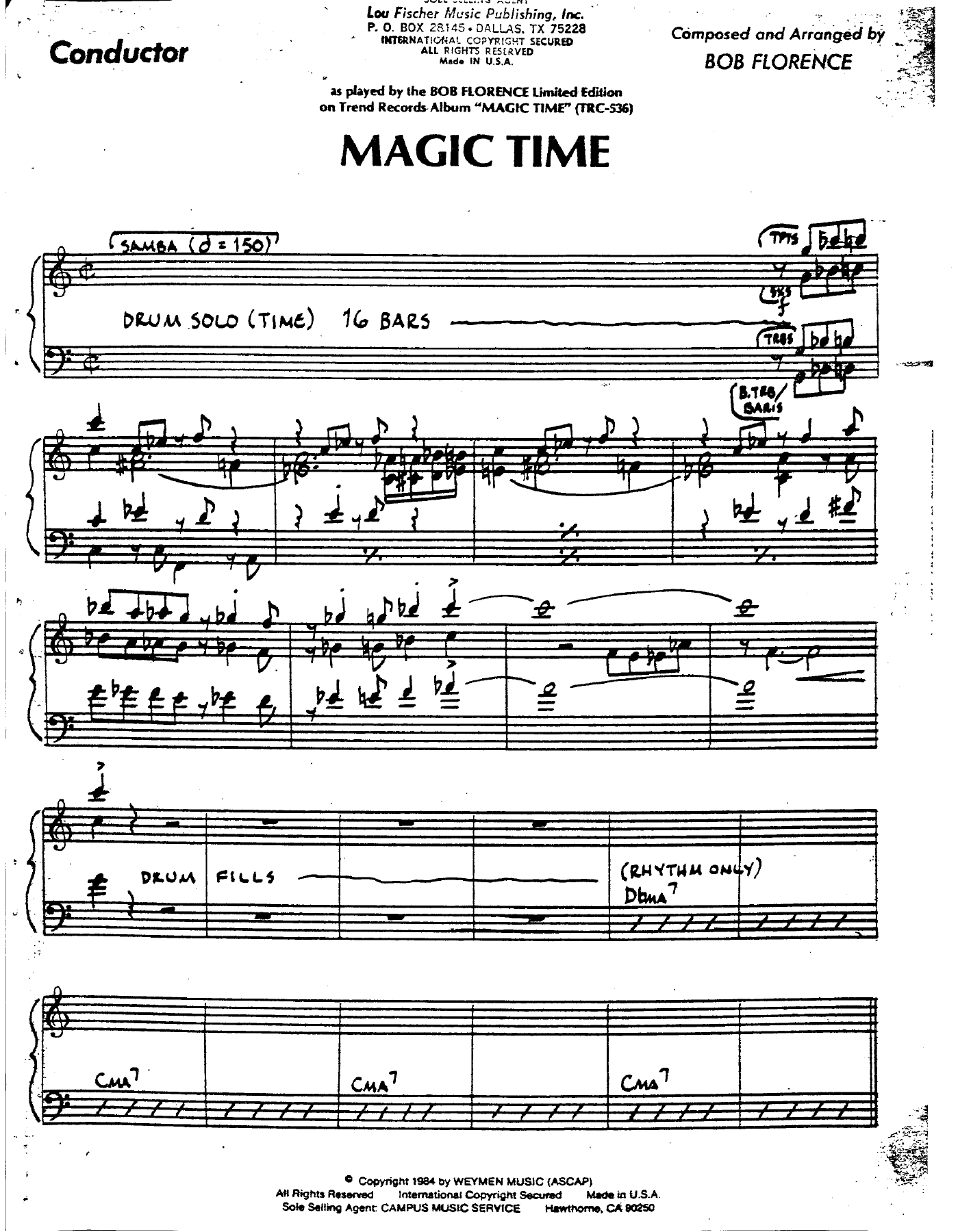 Magic Time (B.Florence) MP3 — sheet music preview
