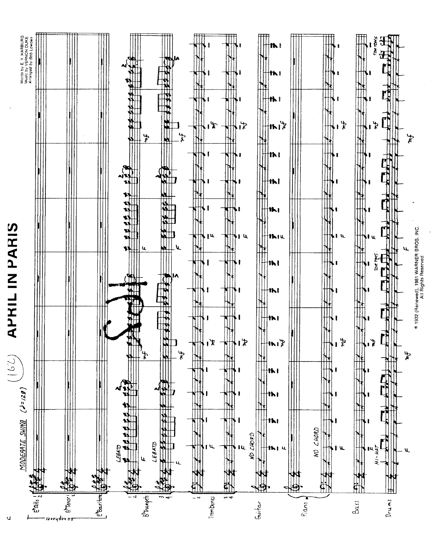 April In Paris — sheet music preview