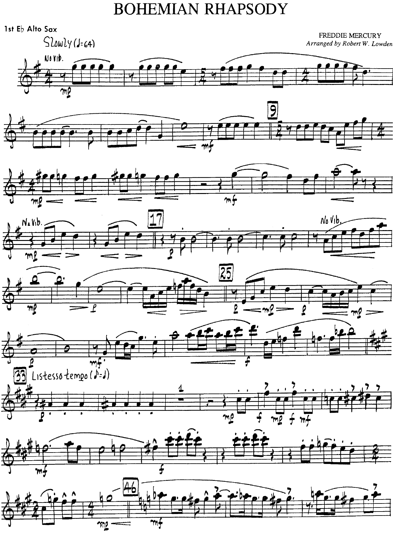 Bohemian Rhapsody — sheet music preview