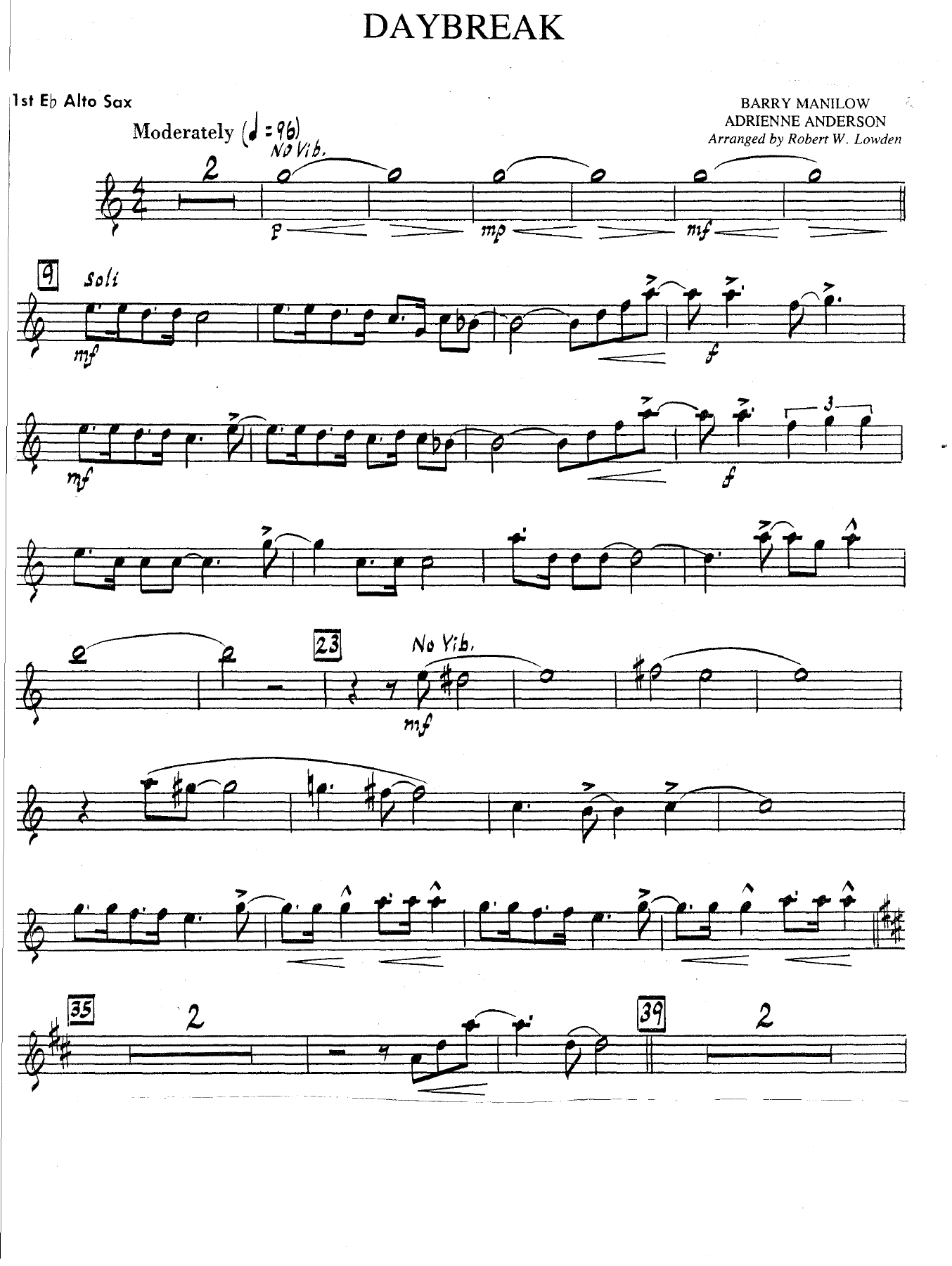 Daybreak — sheet music preview