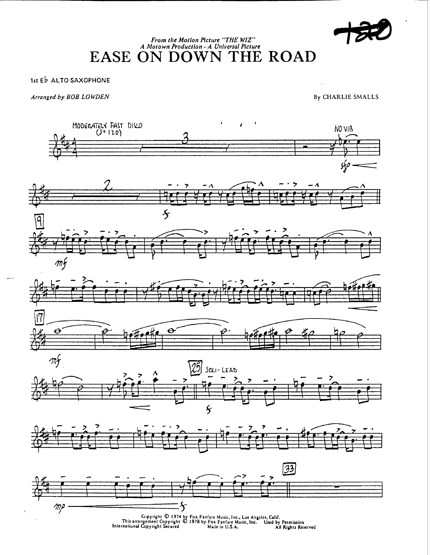 Ease On Down The Road — sheet music preview