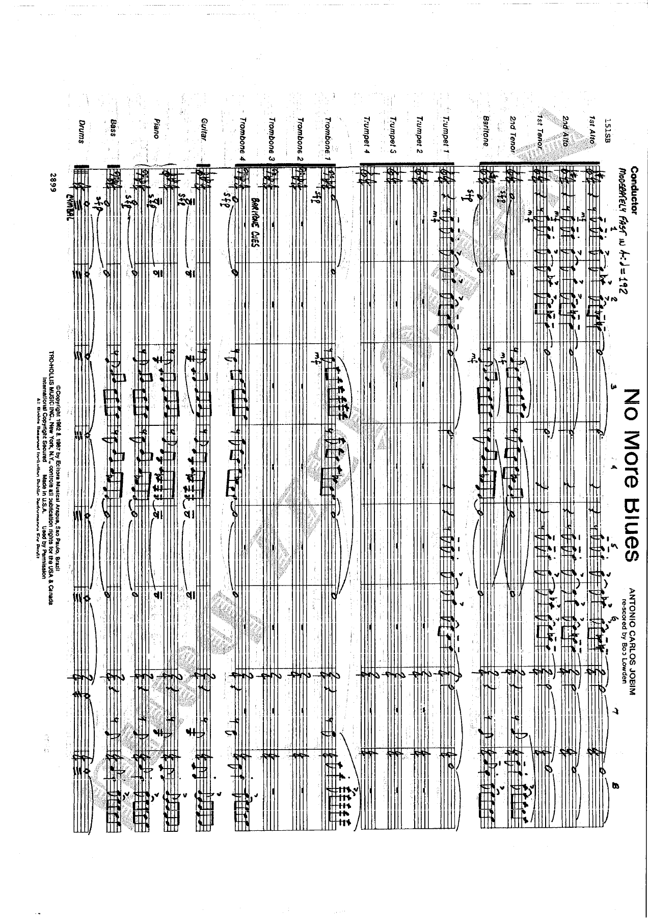 No More Blues — sheet music preview