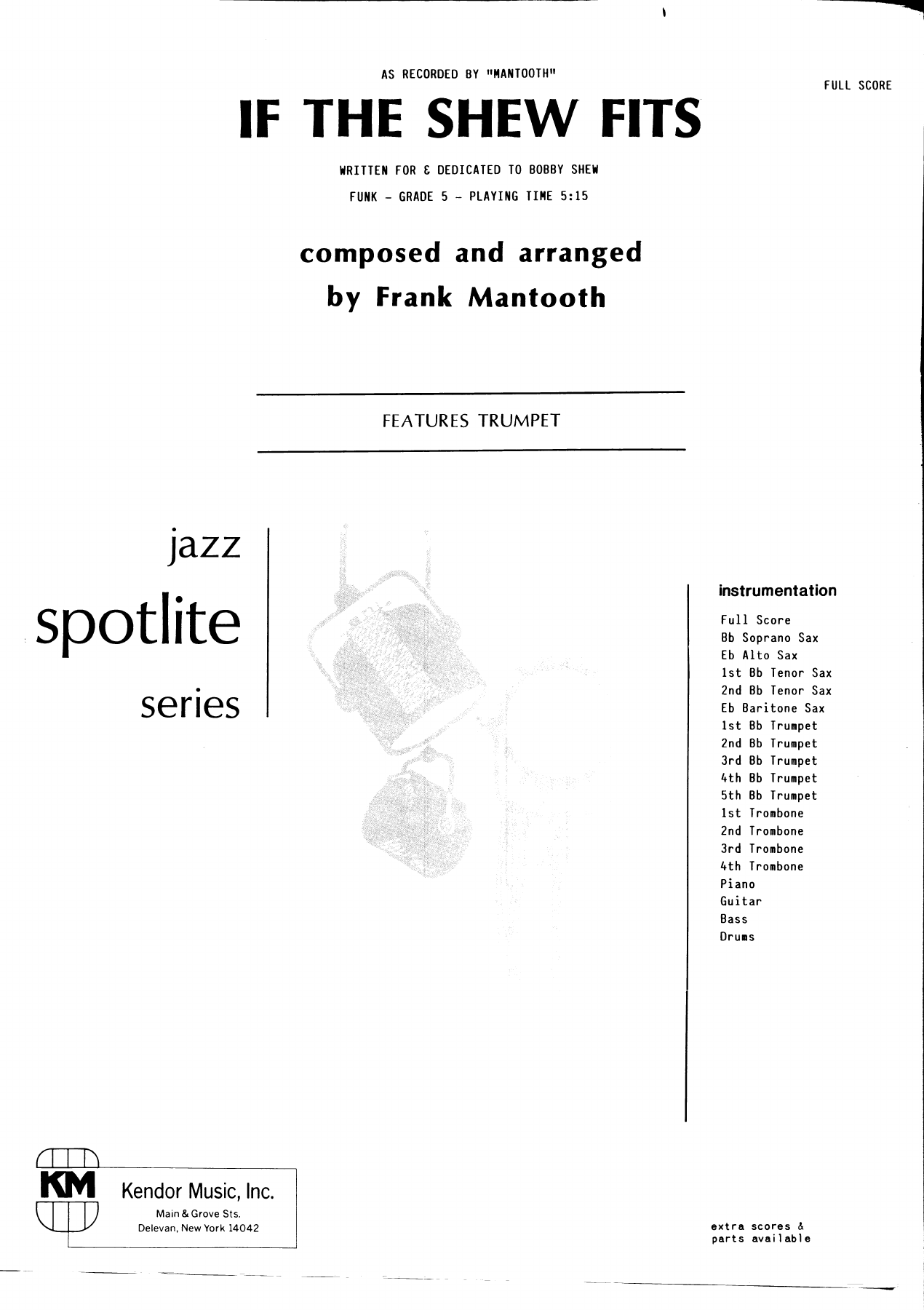 If The Shew Fits (F.Mantooth) B.Shew — sheet music preview