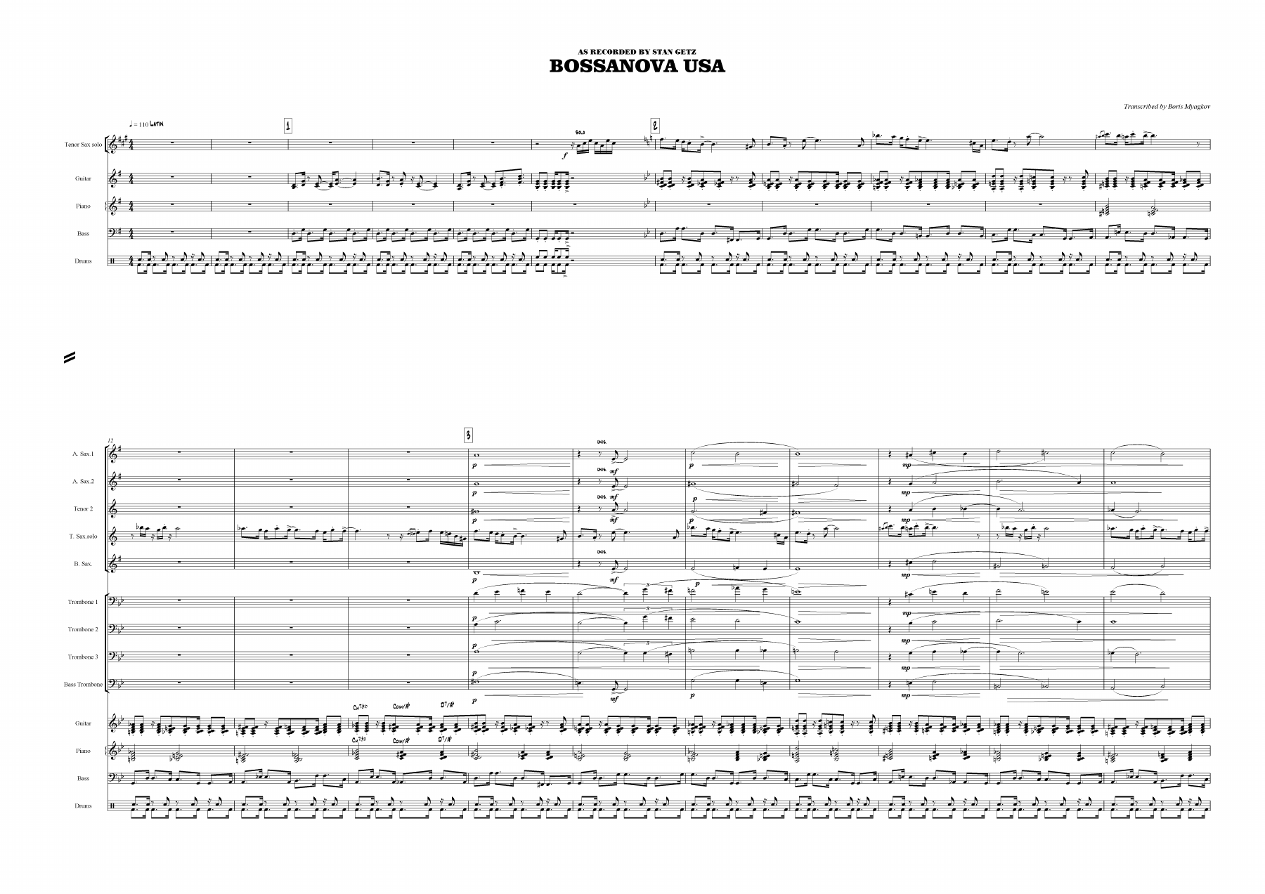Bossa Nova USA — sheet music preview
