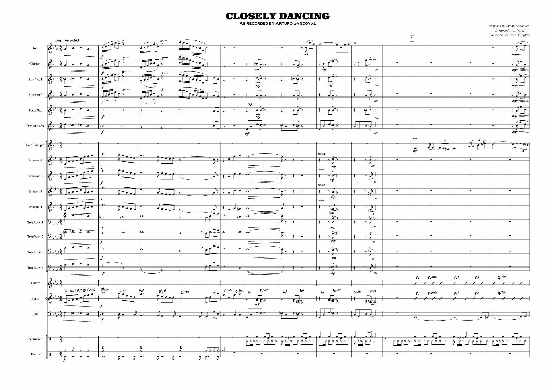 Closely Dancing (A.Sandaval) Ed Calle (B.Myagkov) 46 — sheet music preview