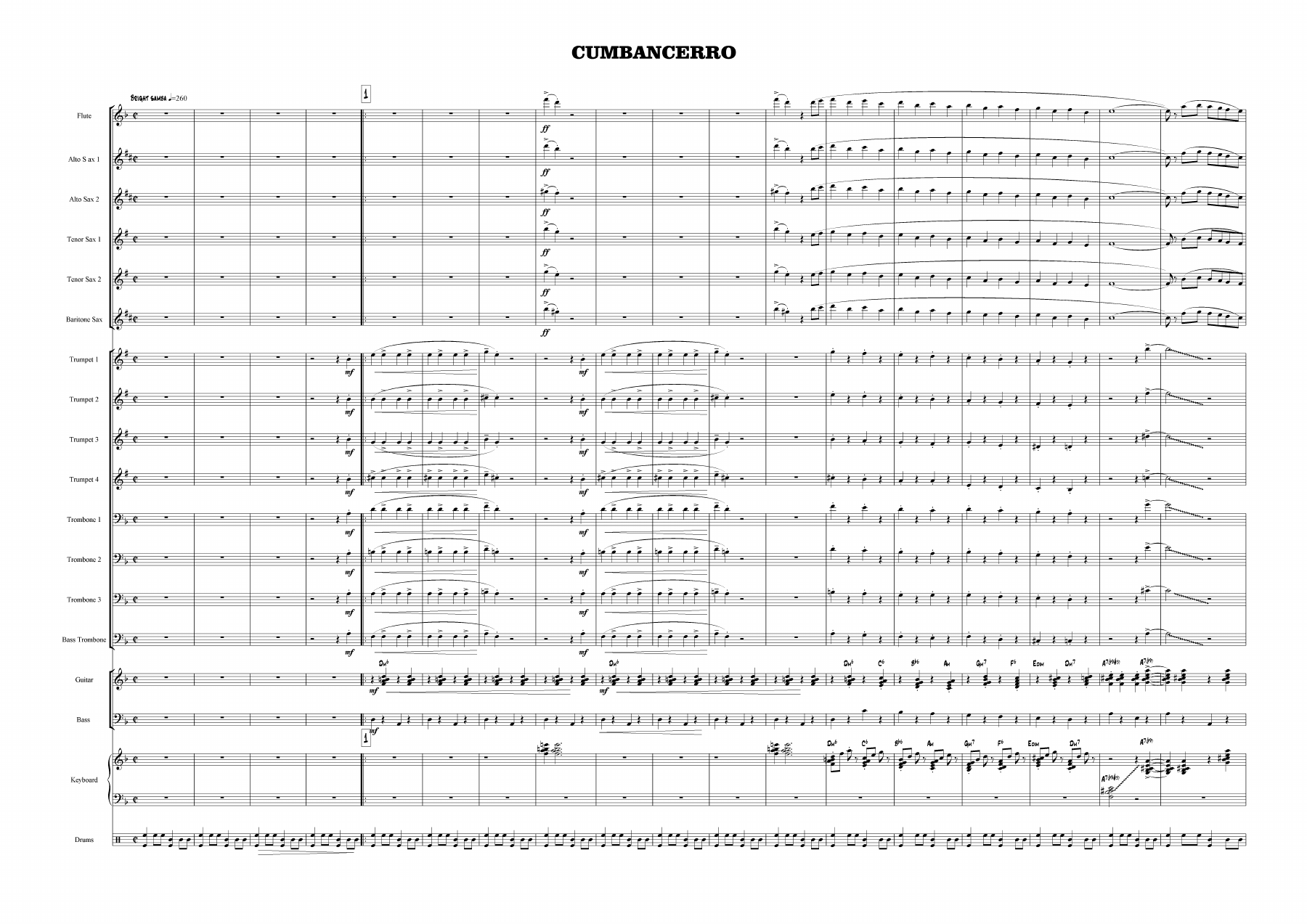 Cumbancerro — sheet music preview