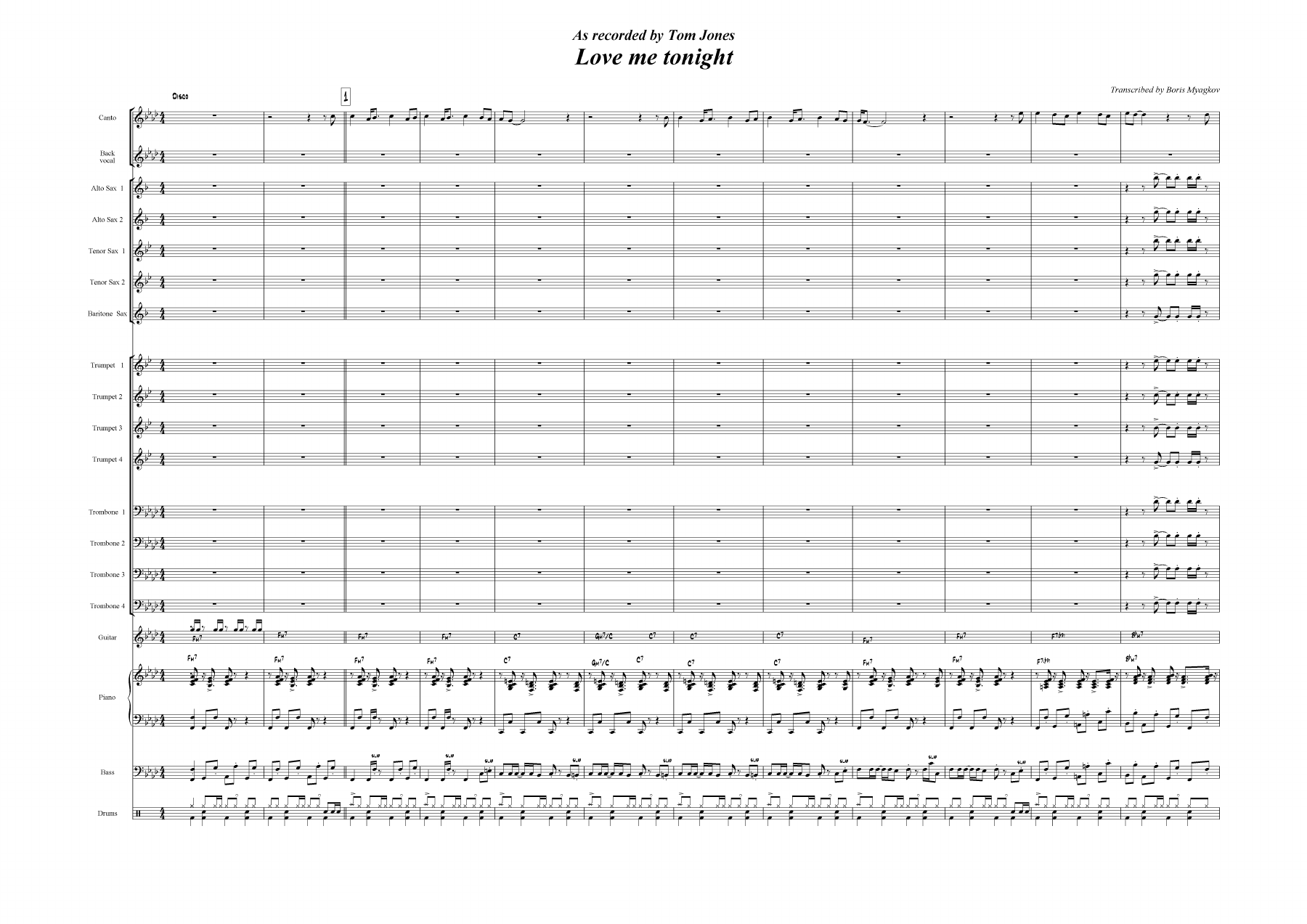 Love Me Tonight (B.Myagkov) Tom Jines — sheet music preview