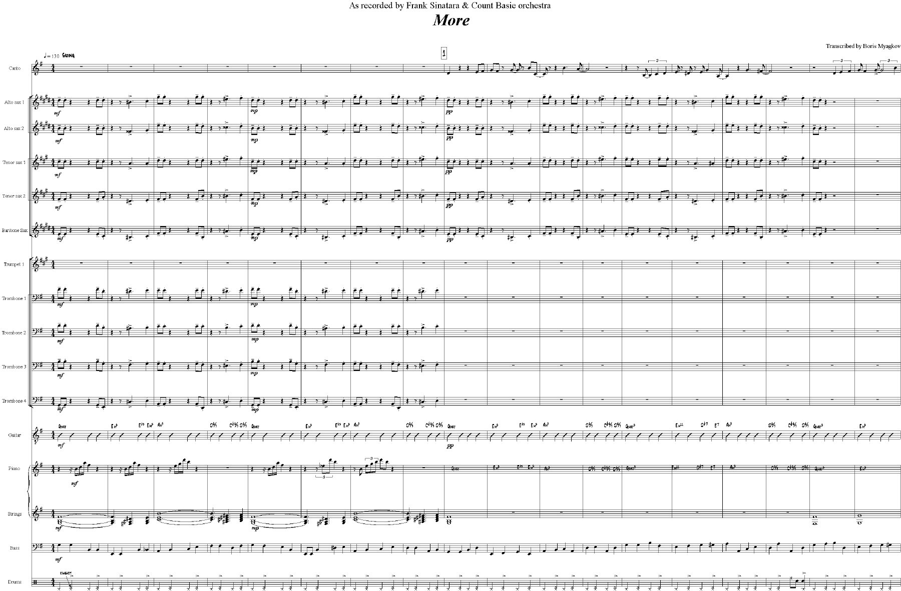 More (B.Myagkov) F.Sinatra — sheet music preview
