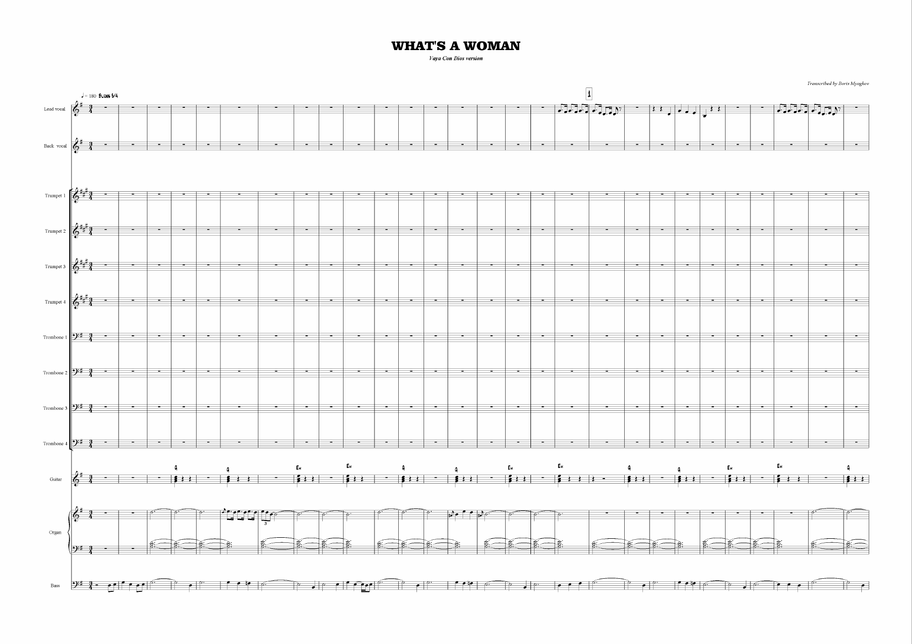 What's A Woman — sheet music preview