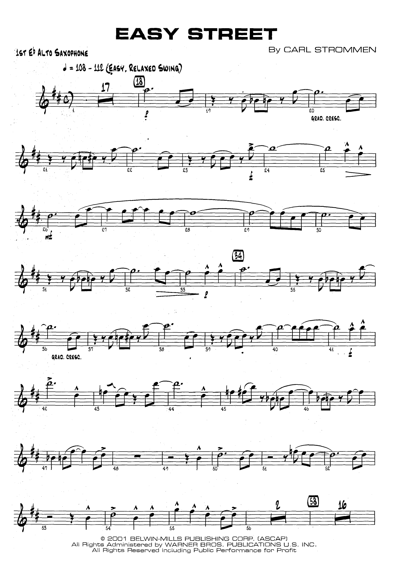 Easy Street — sheet music preview
