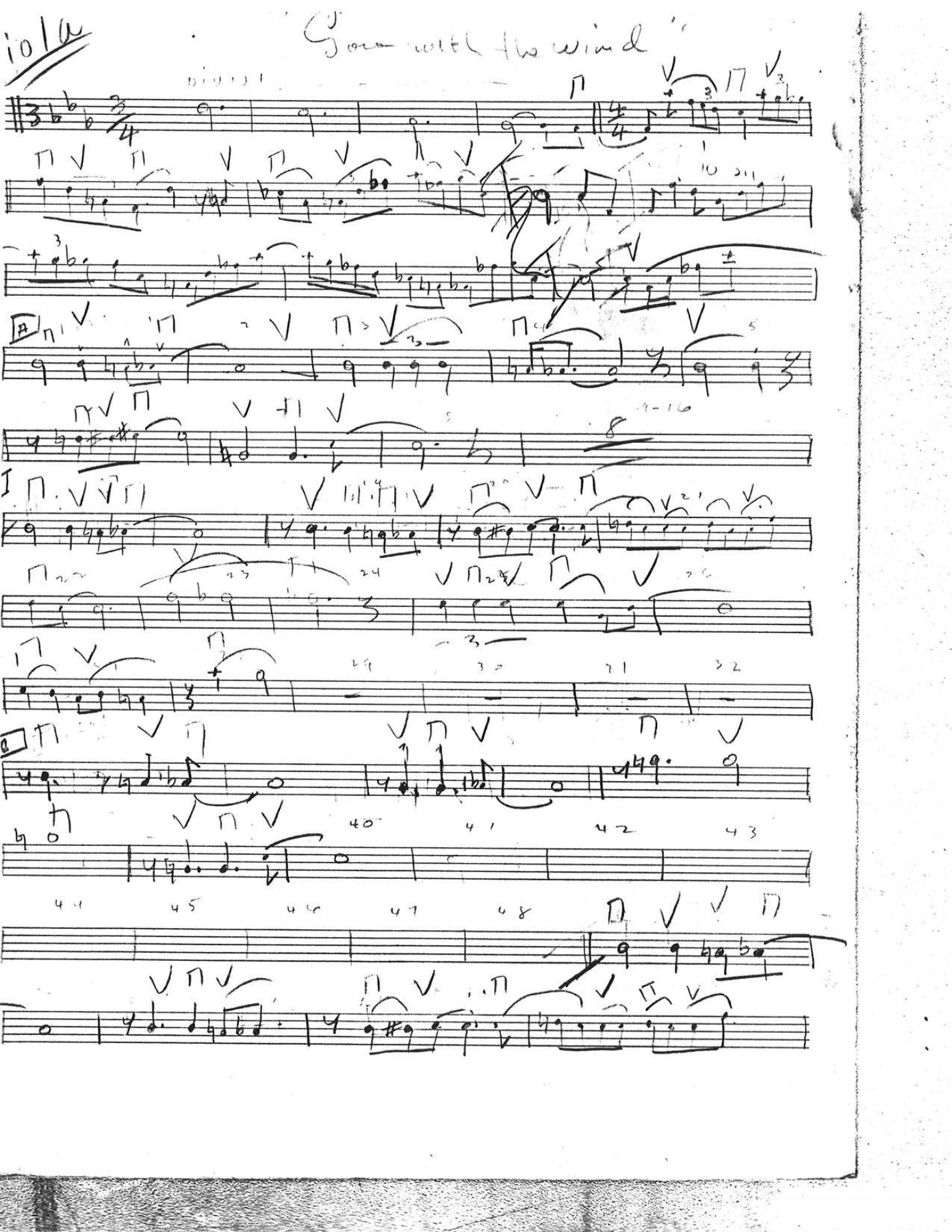 Gone With The Wind — sheet music preview