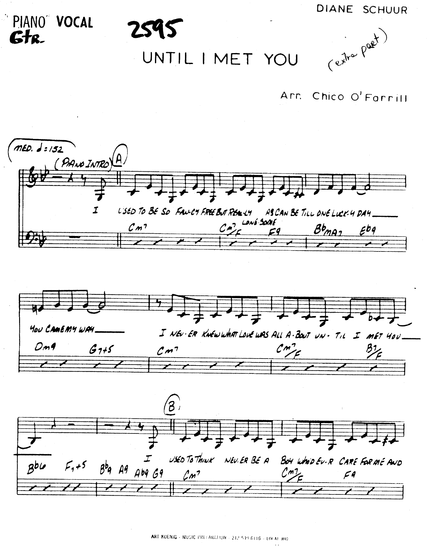 Corner Pocket (C.O'Farrill) D.Schuur voc — sheet music preview
