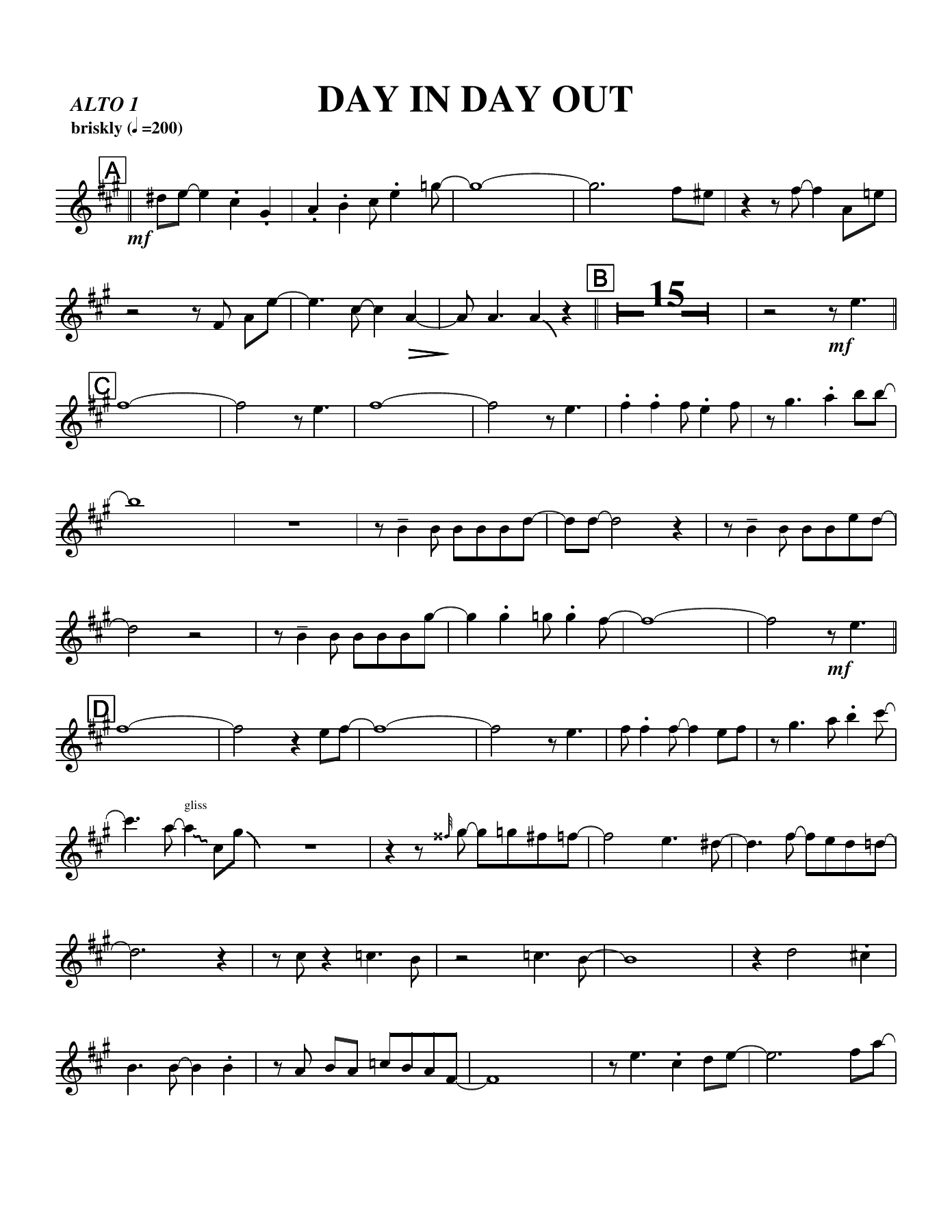 Day In, Day Out (C.O'Farrill) C.Basie — sheet music preview