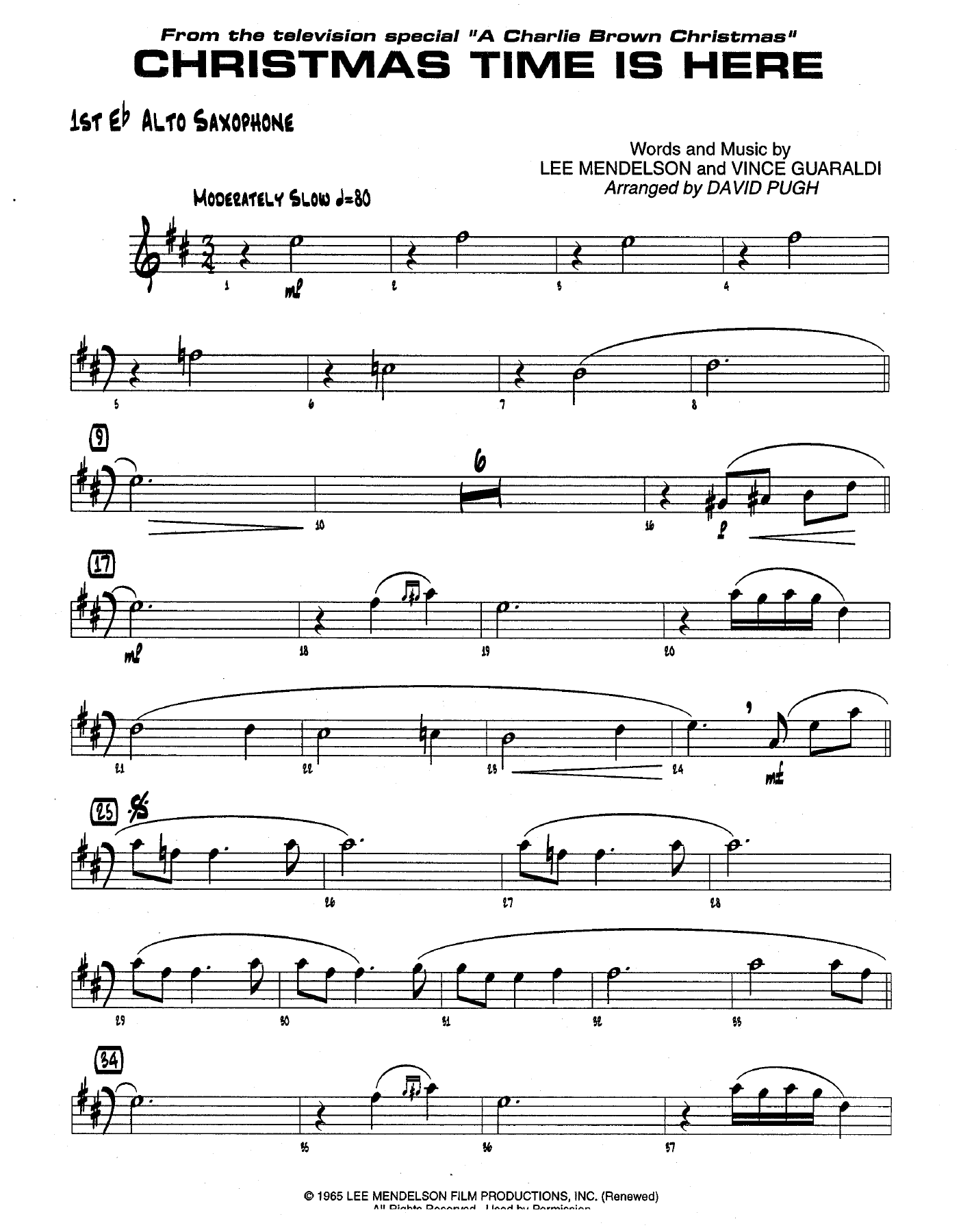 Christmas Time Is Here — sheet music preview