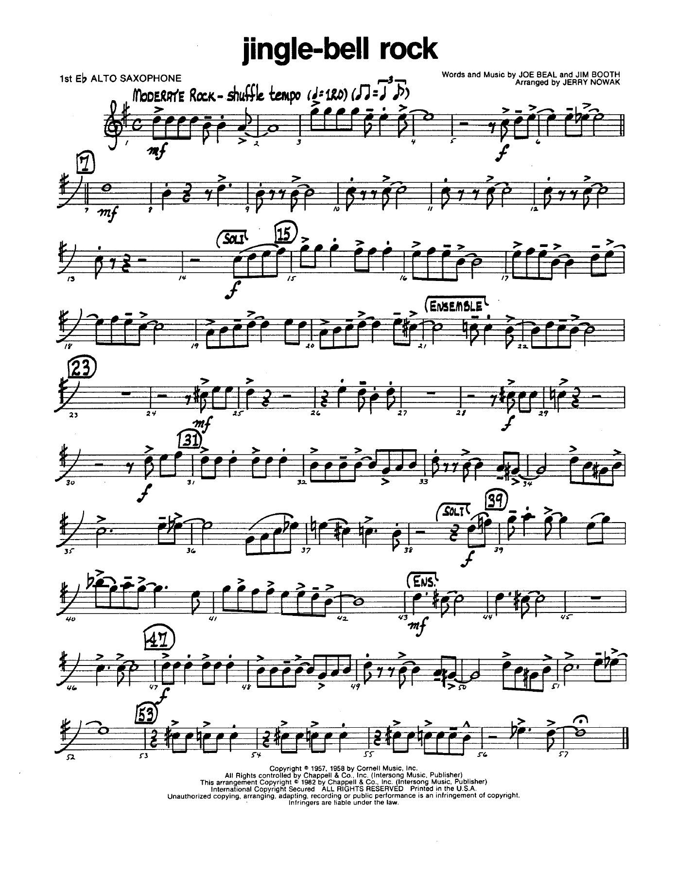 Jingle Bell Rock — sheet music preview