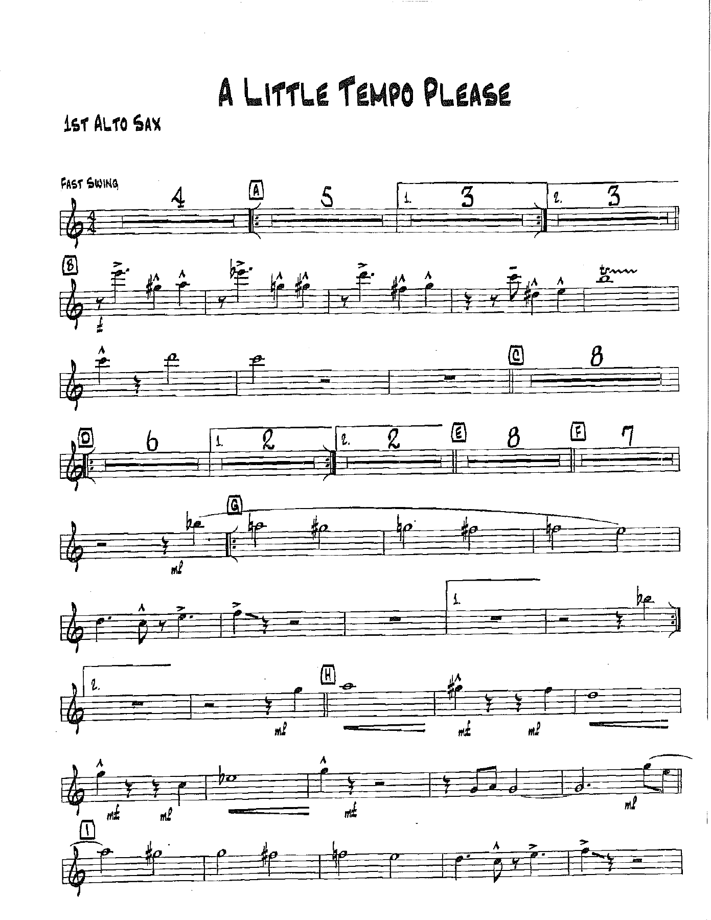 A Little Tempo Please (N.Hefti) C.Basie — sheet music preview