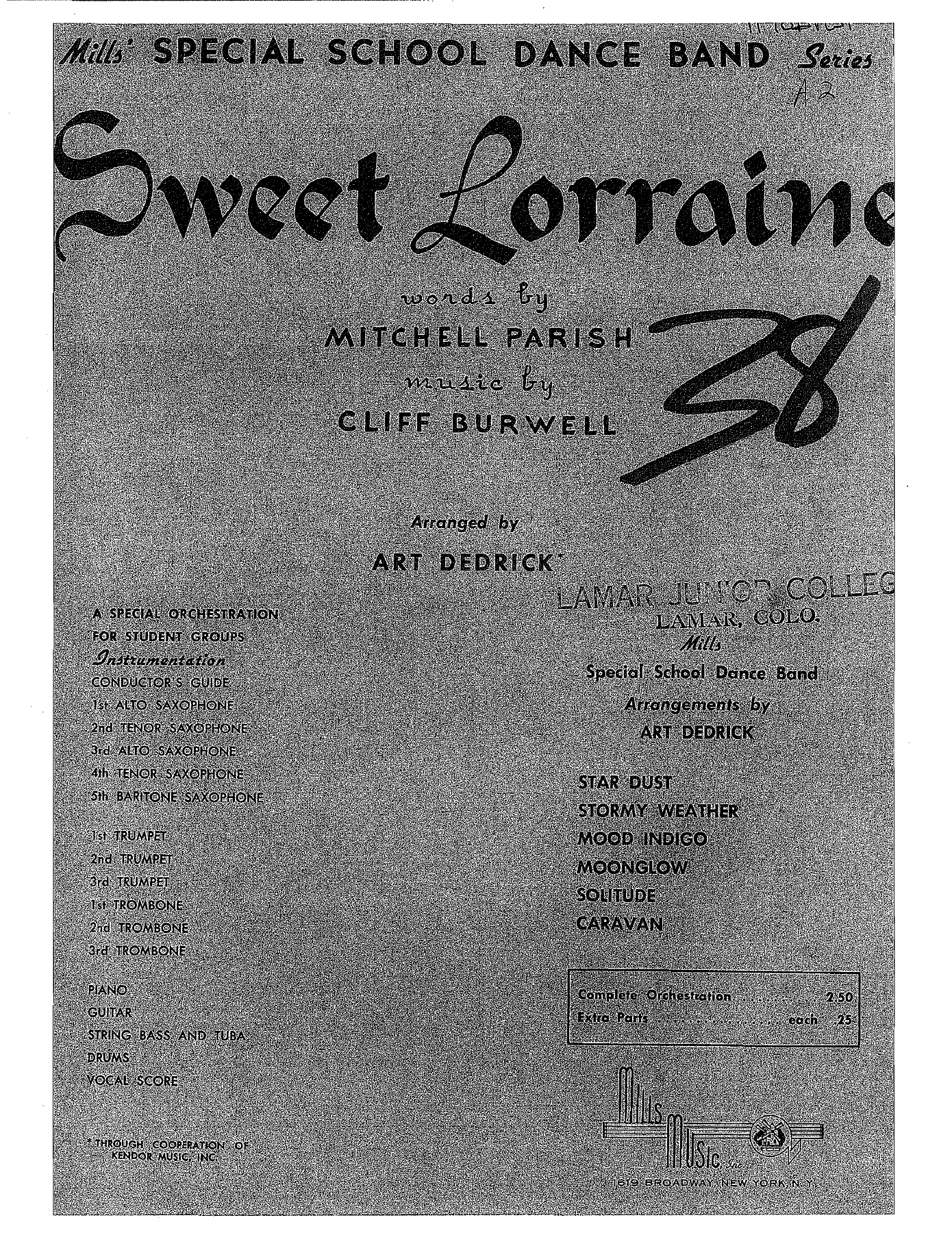 Sweet Lorraine — sheet music preview