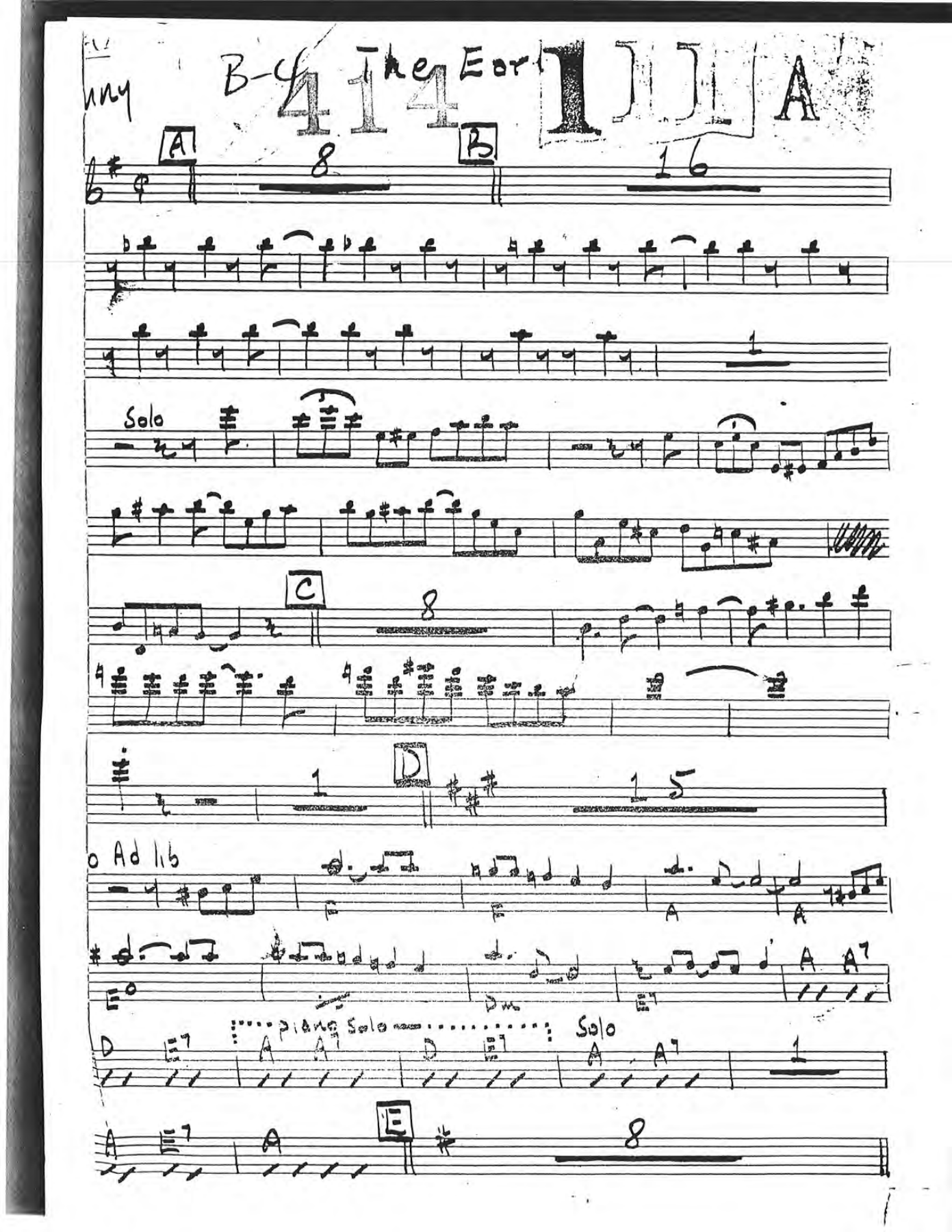 The Earl — sheet music preview