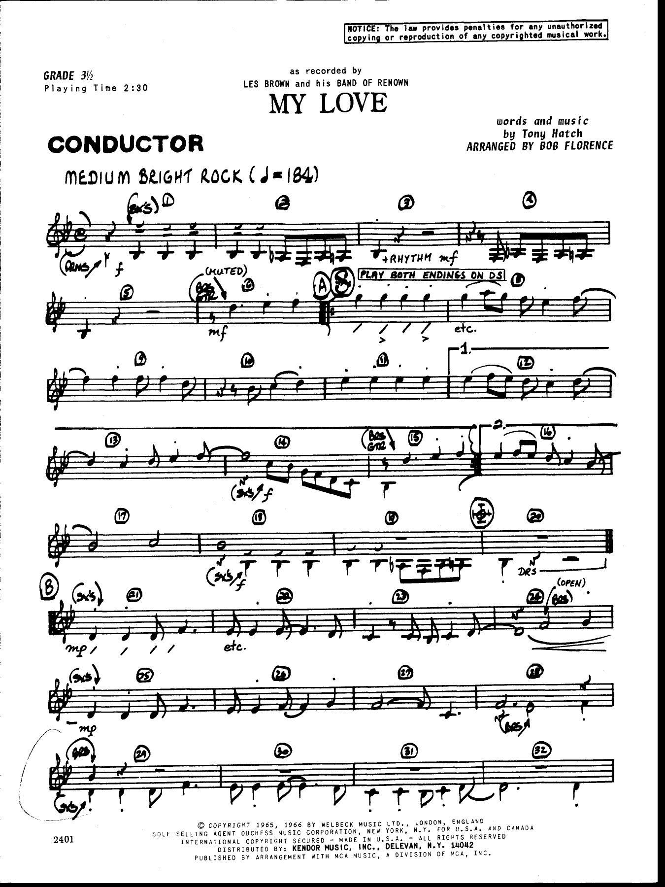My Love — sheet music preview