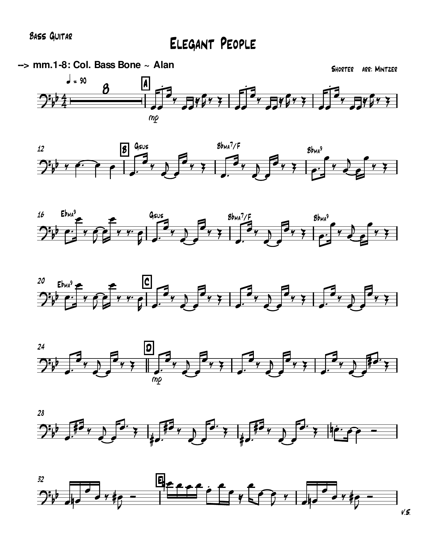 Elegant People — sheet music preview