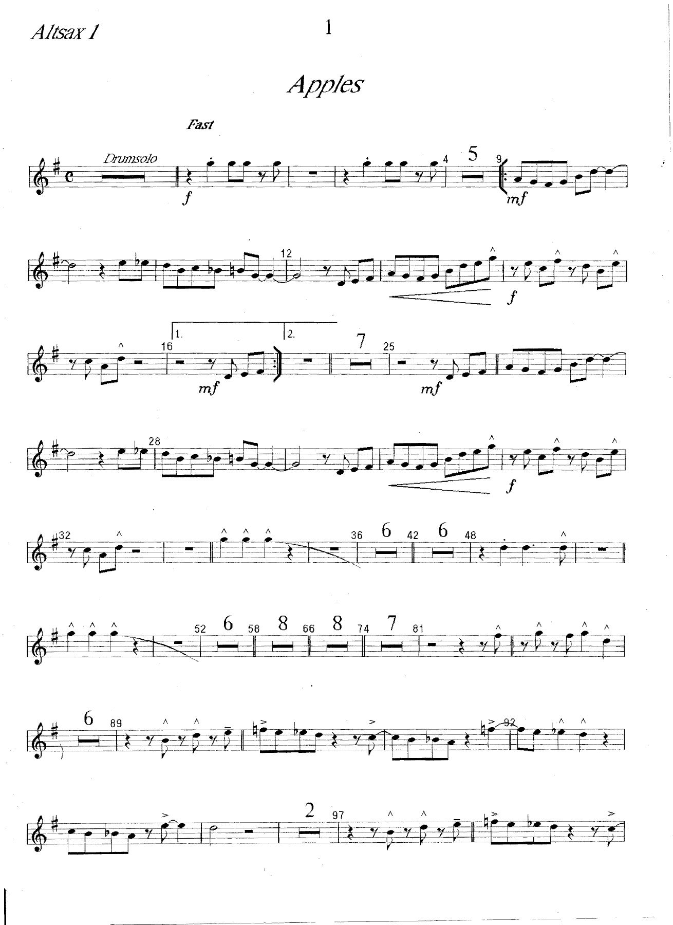 Apples (B.Rich) 33 — sheet music preview