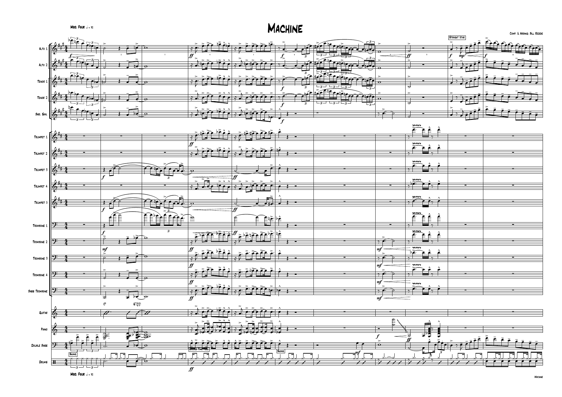 Machine (B.Reddie) B.Rich MP3 — sheet music preview
